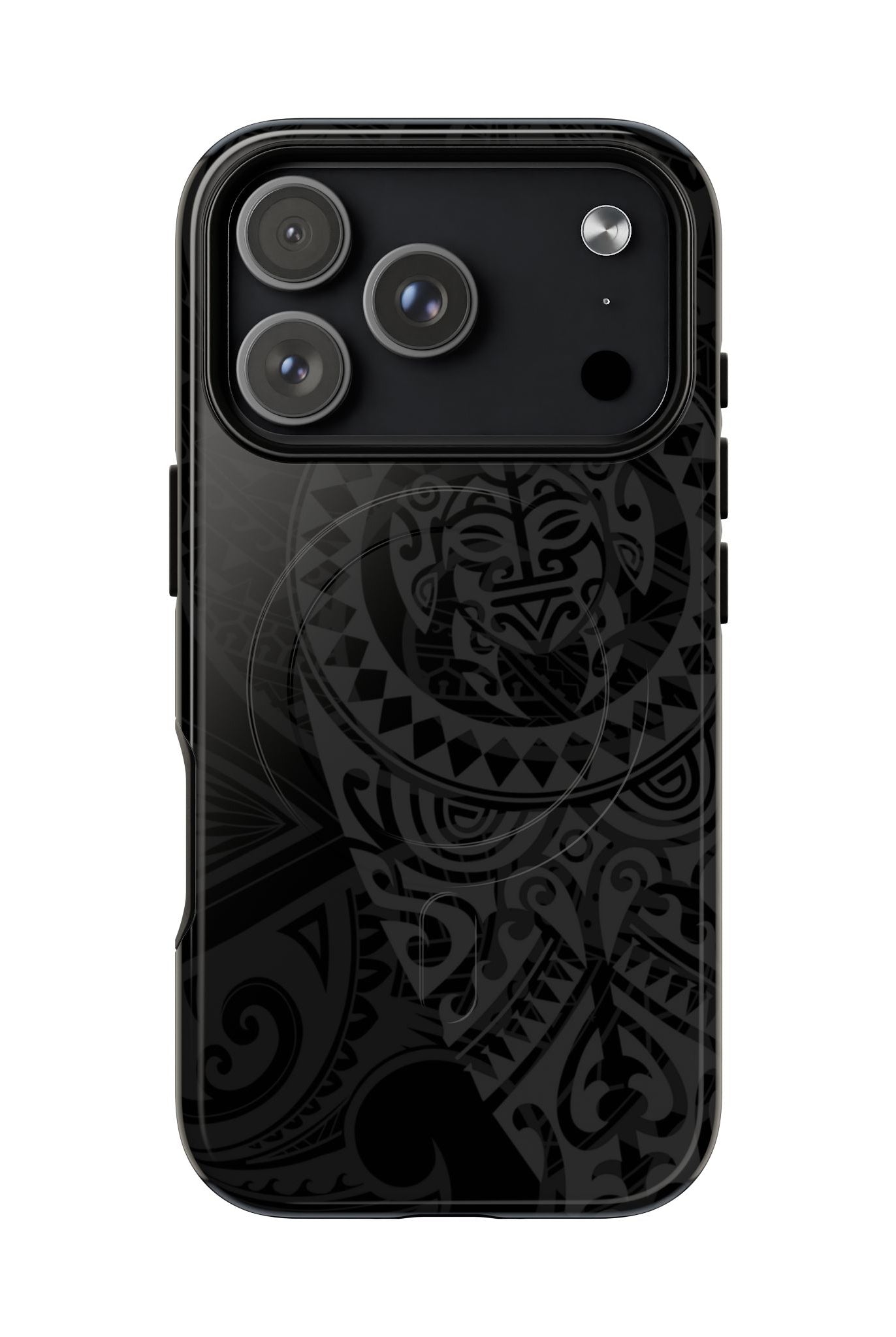 Tribal Guardian MagSafe iPhone Case Side View - Dual Layer Drop Protection Hawaiian Phone Case - The Local Banyan