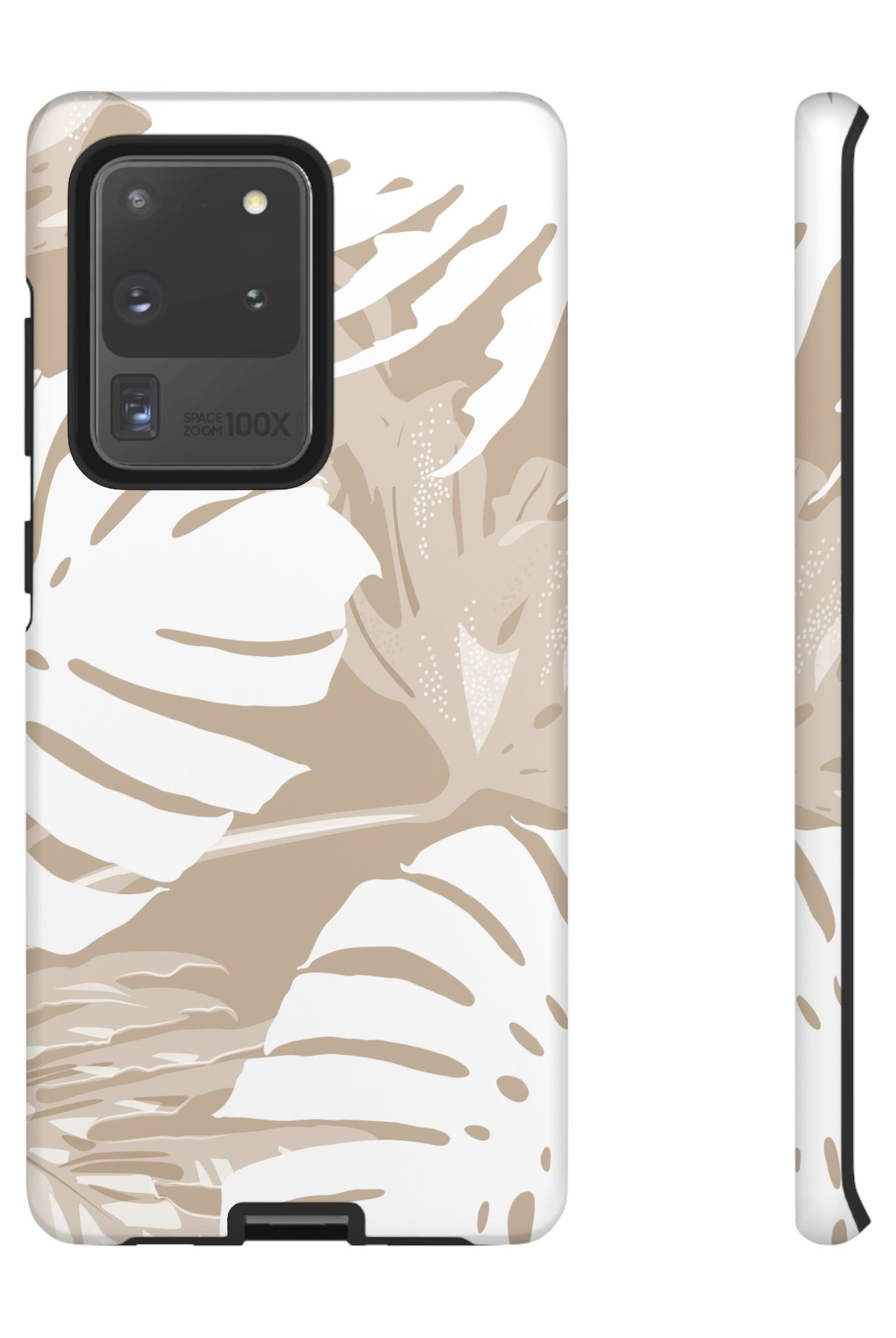 Exotic Monstera Tough Samsung Galaxy Case Samsung Galaxy S20 Ultra Matte - Hawaiian Tropical Monstera Botanical Neutral Design - The Local Banyan