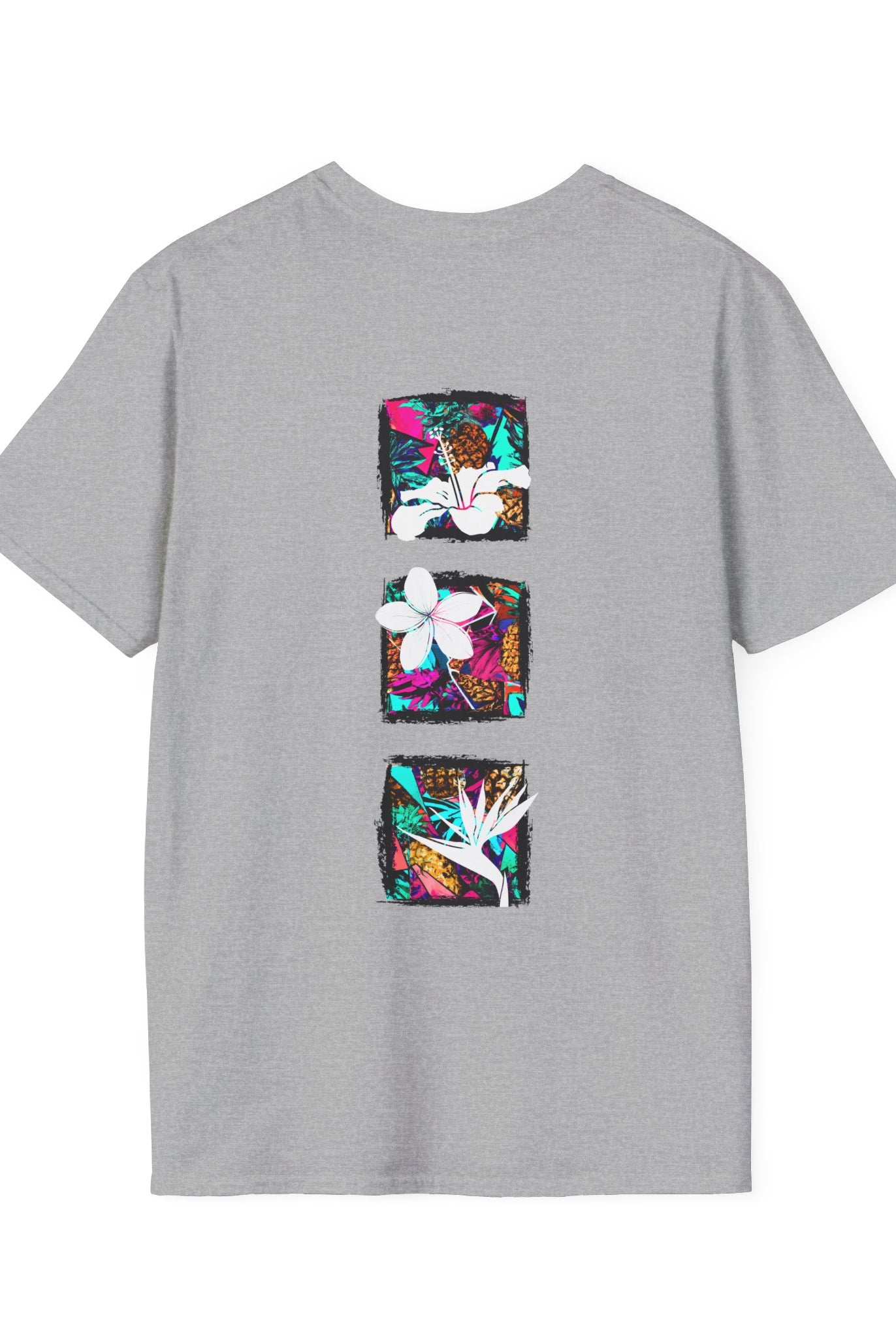 Pineapple Blossom Triad Soft Style Tee T-Shirt Sport Grey S