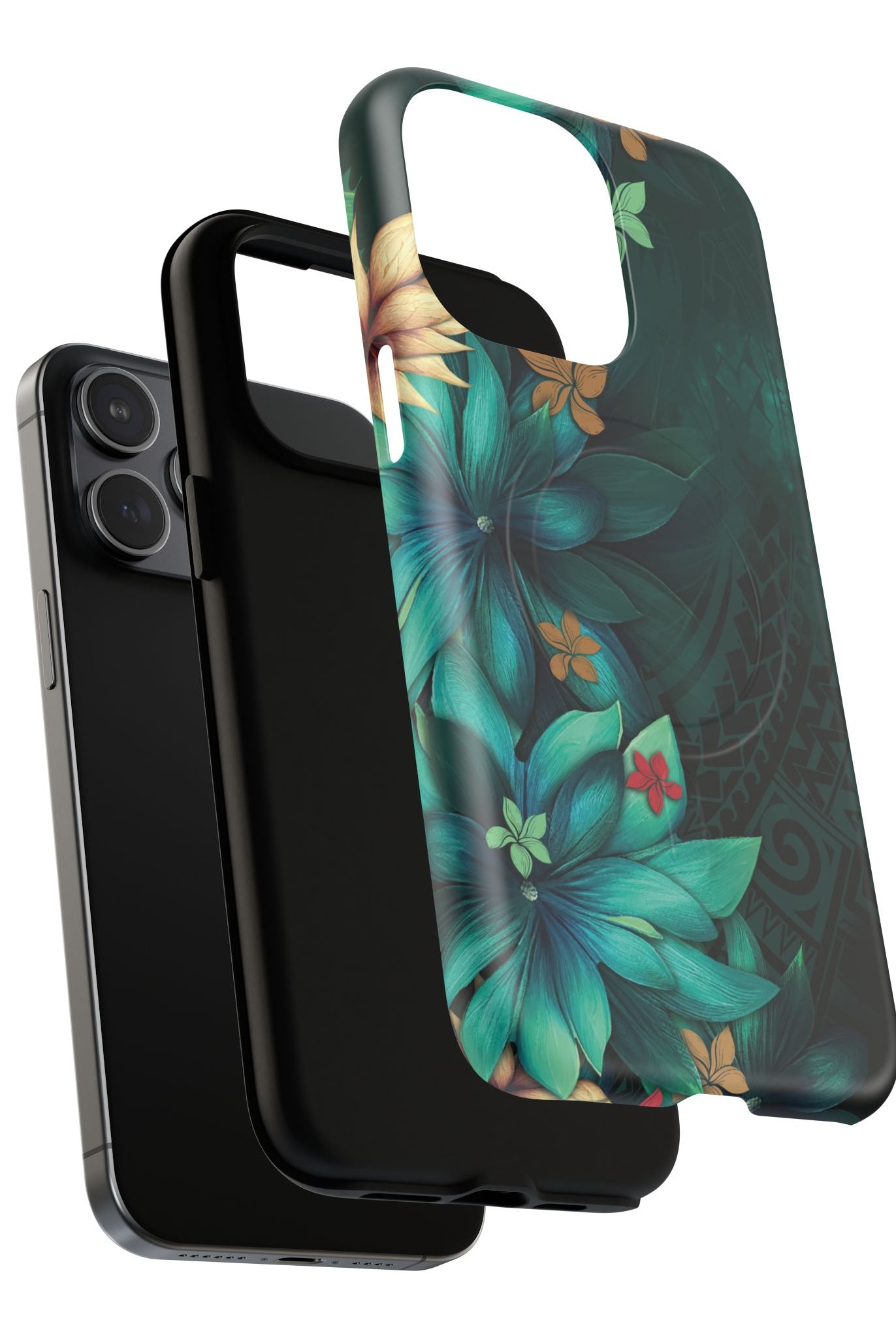 Aloha Whispers MagSafe iPhone Case Side View - Dual Layer Drop Protection Hawaiian Phone Case - The Local Banyan