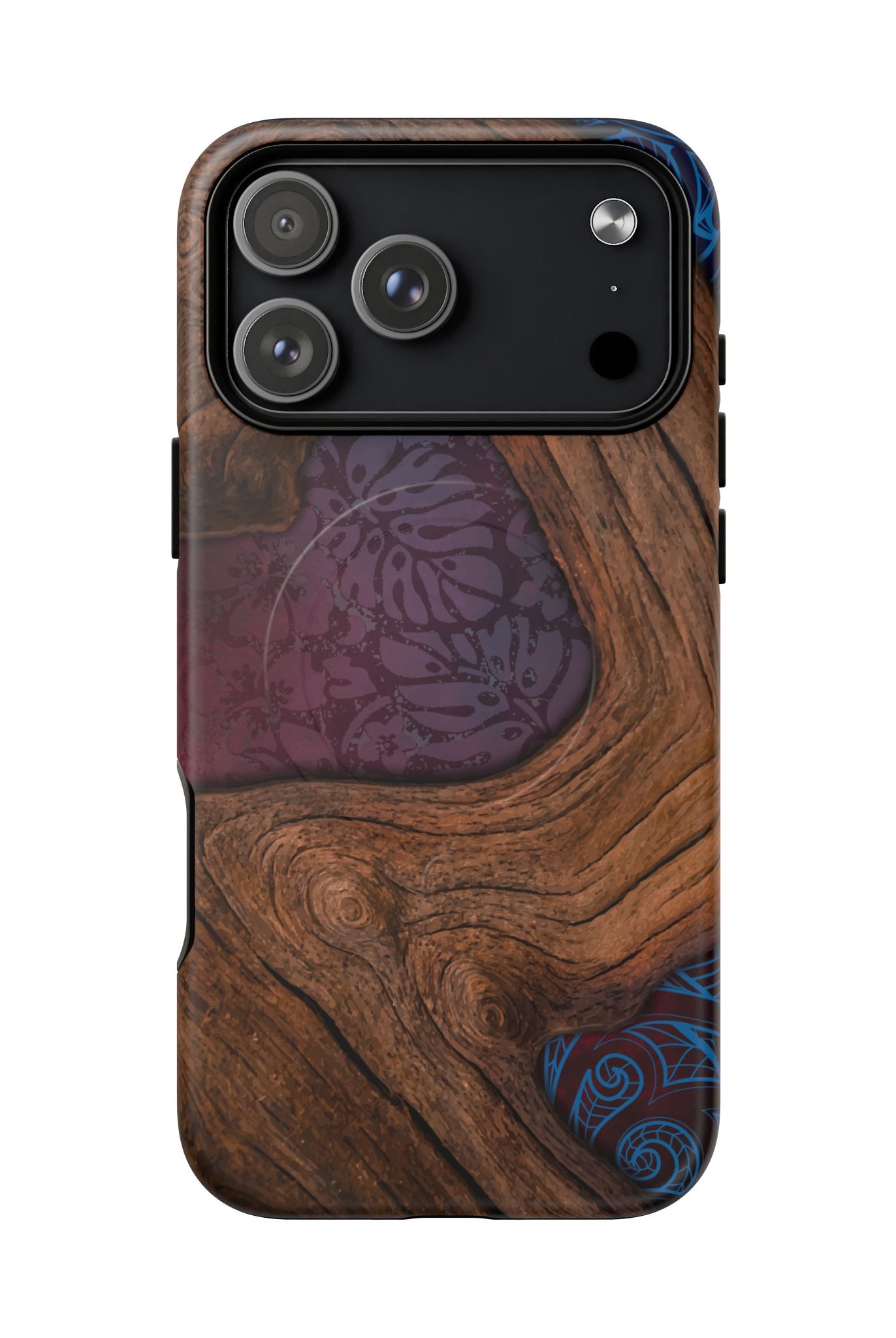 Rooted MagSafe iPhone Case iPhone 17 Pro Max Matte - Hawaiian Koa Wood Island Strength Tribal Design - The Local Banyan