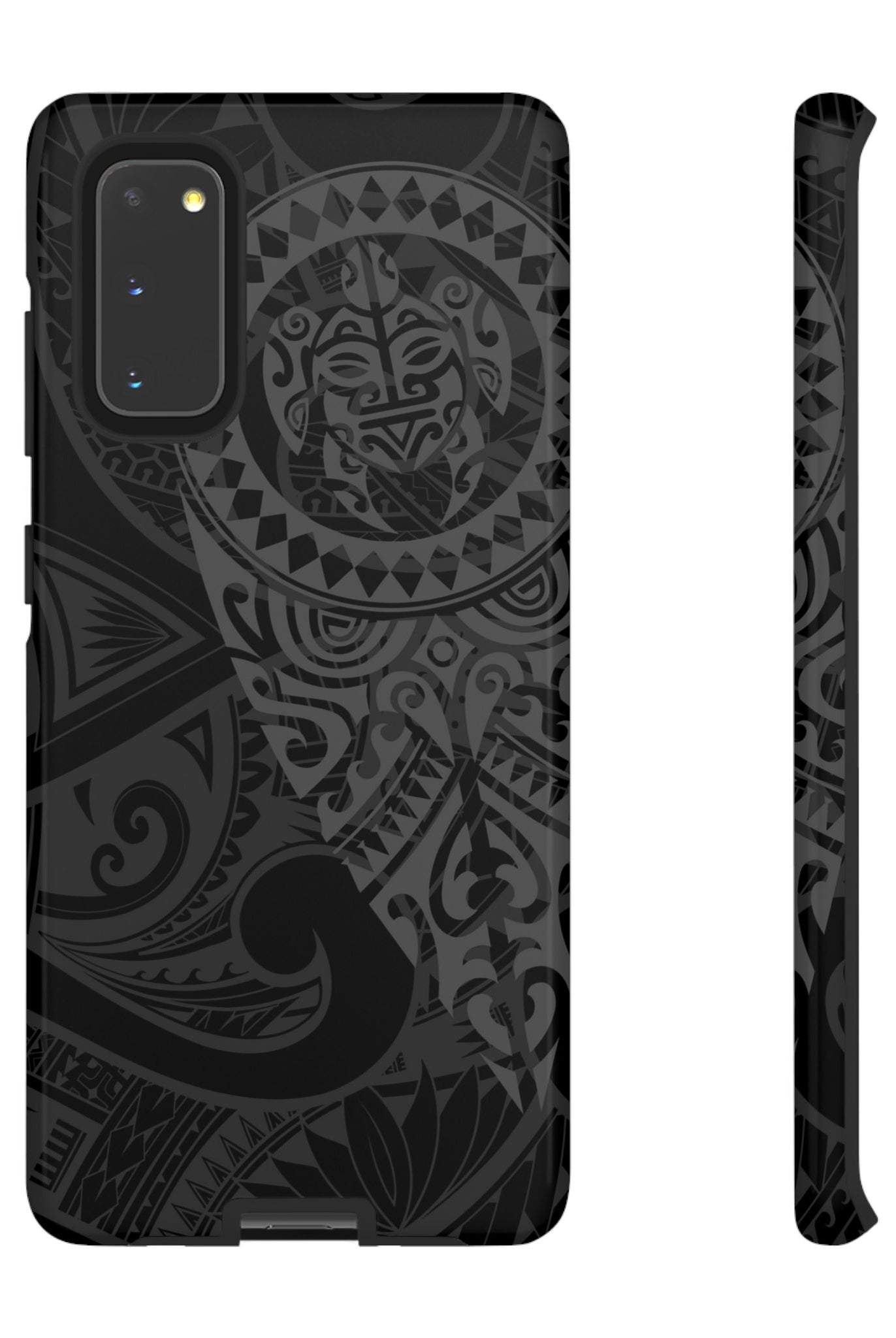 Tribal Guardian Tough Samsung Galaxy Case Samsung Galaxy S20 Glossy - Hawaiian Black on Black Polynesian Tribal Design - The Local Banyan