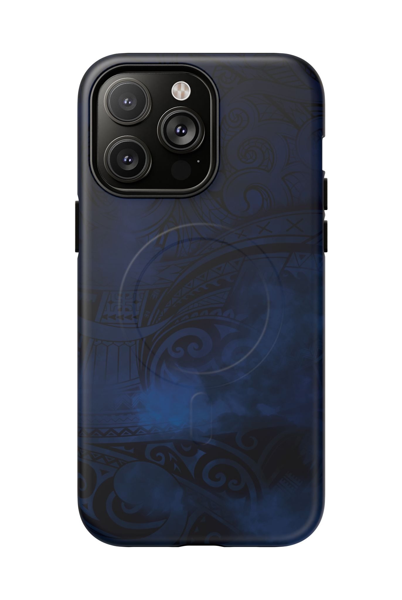 Midnight Essence MagSafe iPhone Case iPhone 14 Pro Max Matte - Hawaiian Midnight Navy Polynesian Tribal Design - The Local Banyan