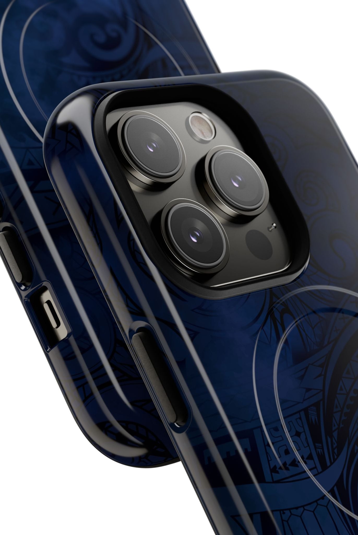 Midnight Essence MagSafe iPhone Case Side View - Dual Layer Drop Protection Hawaiian Phone Case - The Local Banyan