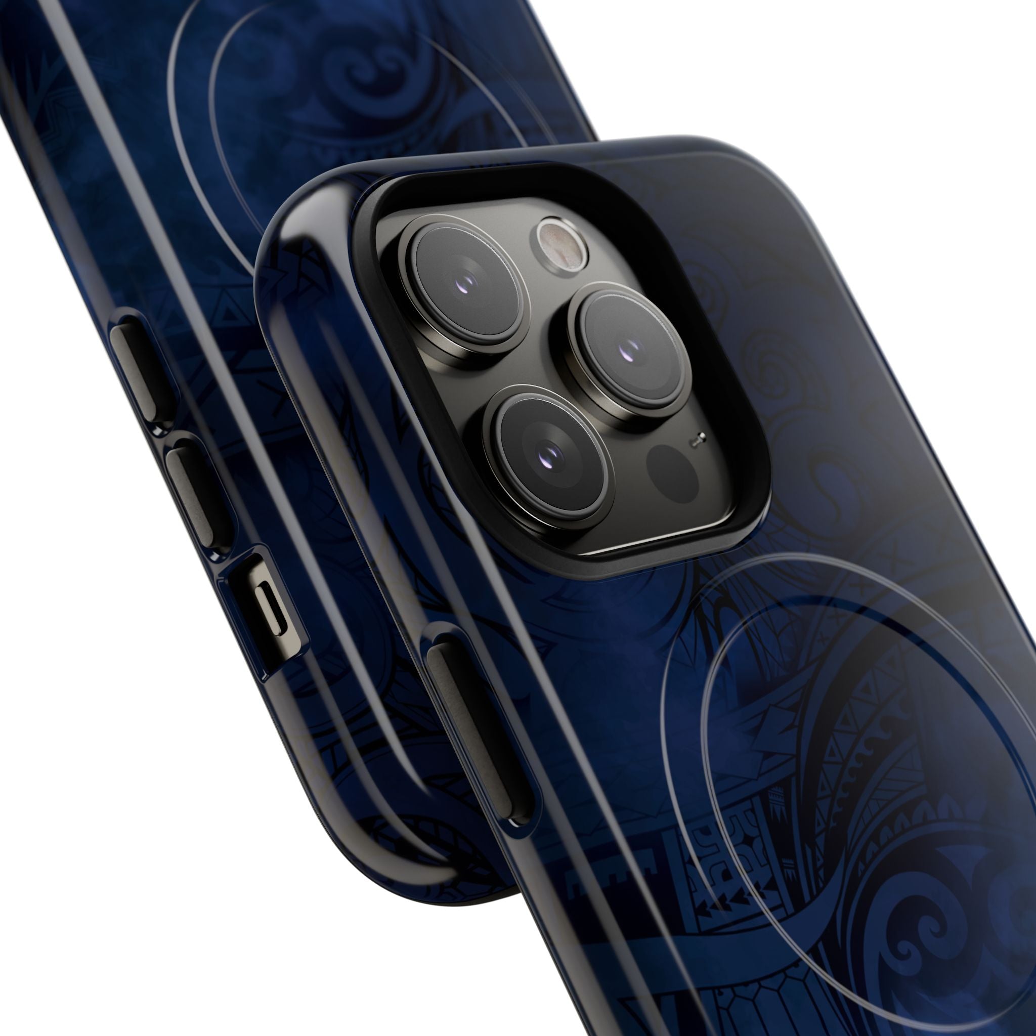 Midnight Essence MagSafe iPhone Case Side View - Dual Layer Drop Protection Hawaiian Phone Case - The Local Banyan