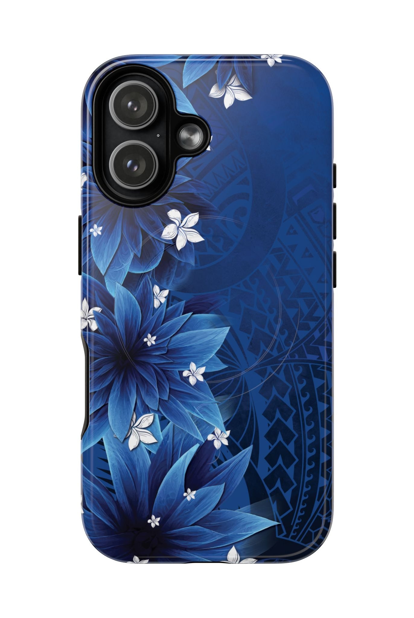 Hoku Pua MagSafe iPhone Case iPhone 17 Glossy - Hawaiian Blue Star Flower Polynesian Design - The Local Banyan