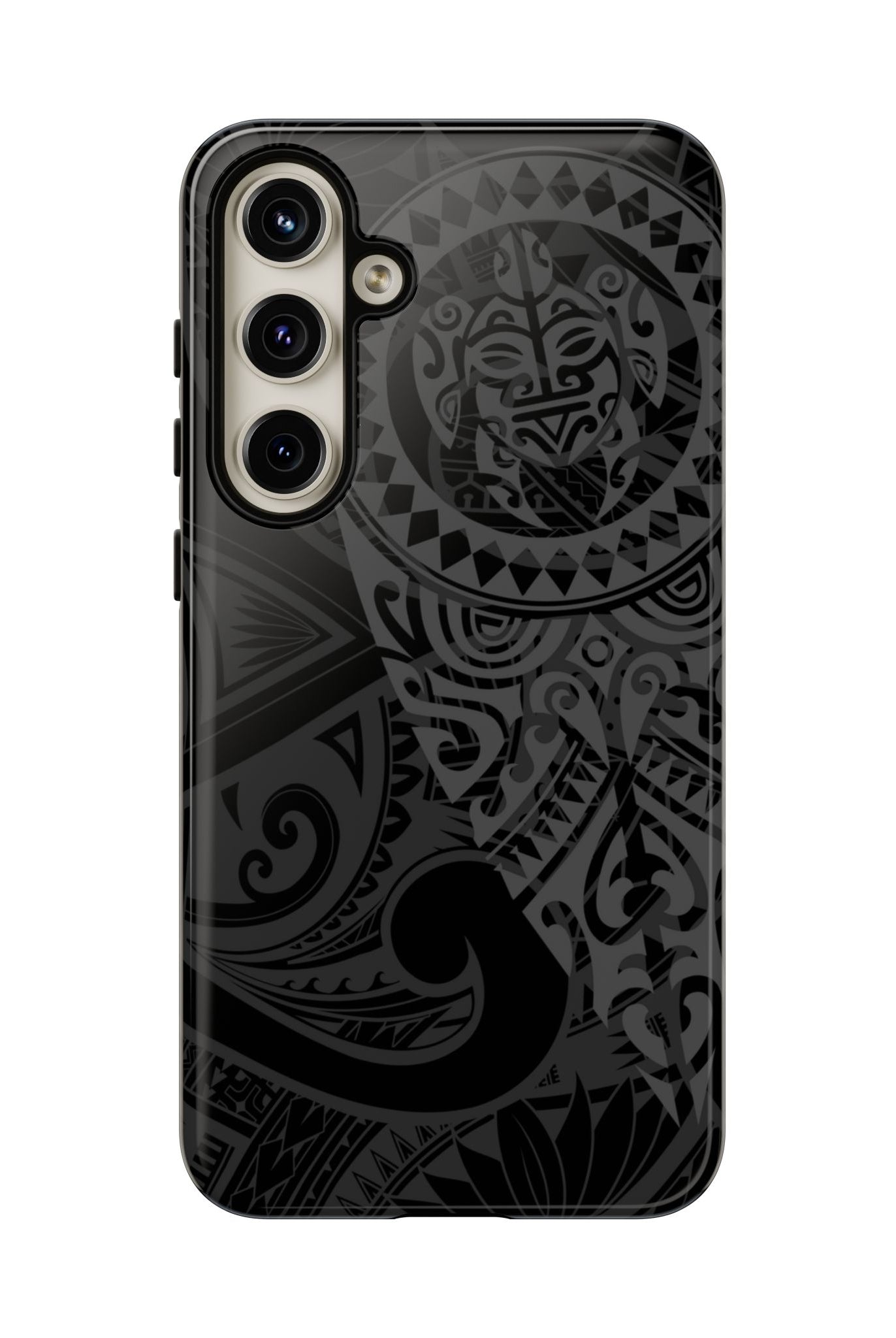 Tribal Guardian Tough Samsung Galaxy Case Side View - Dual Layer Drop Protection Hawaiian Phone Case - The Local Banyan