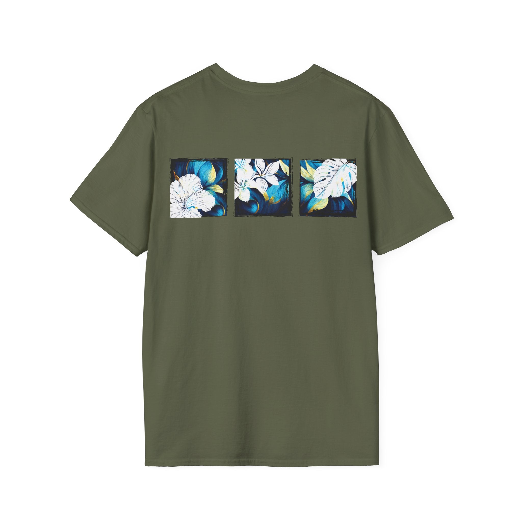 Coastal Bloom Soft Style Tee T-Shirt The Local Banyan Military Green S