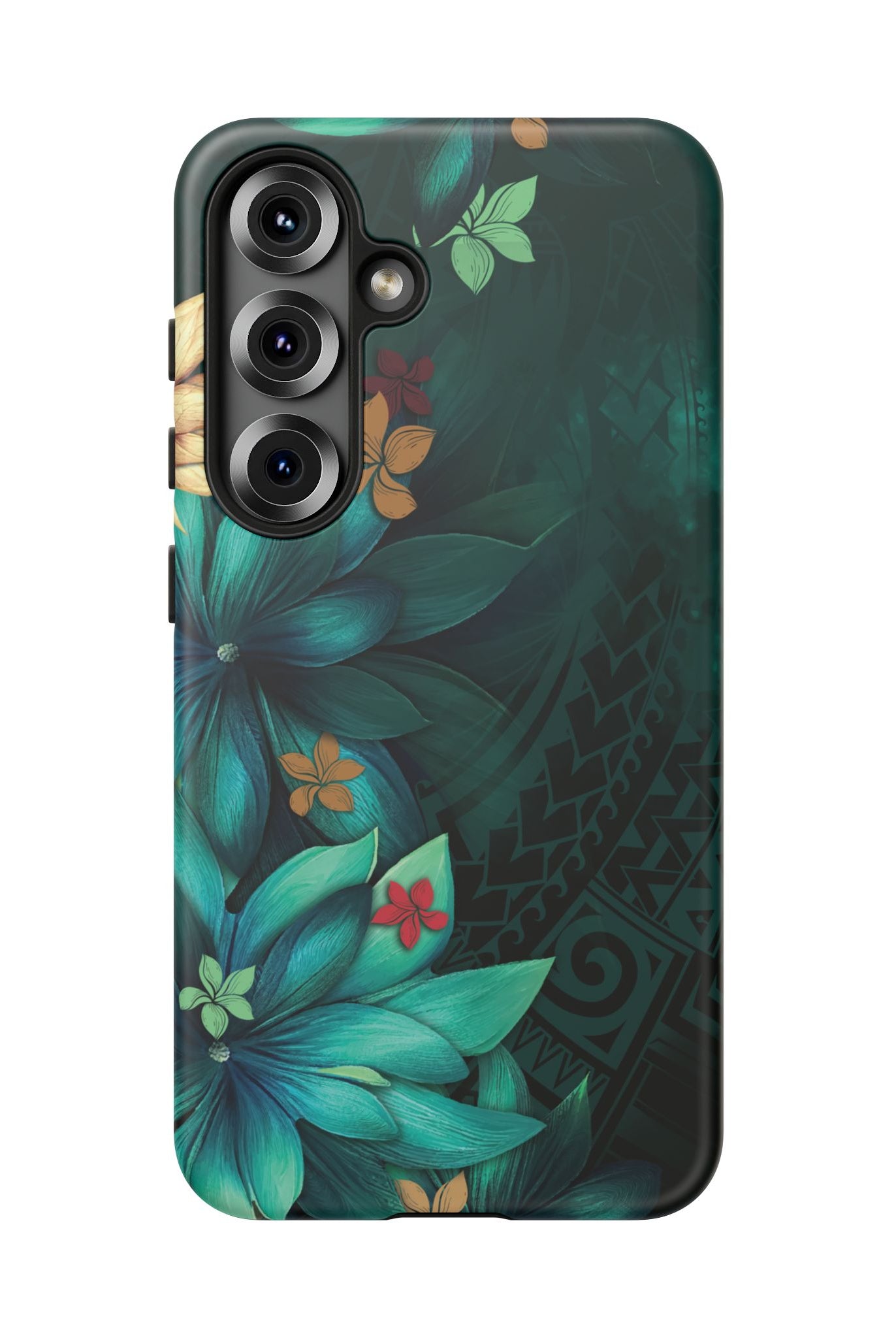 Aloha Whispers Tough Samsung Galaxy Case Side View - Dual Layer Drop Protection Hawaiian Phone Case - The Local Banyan