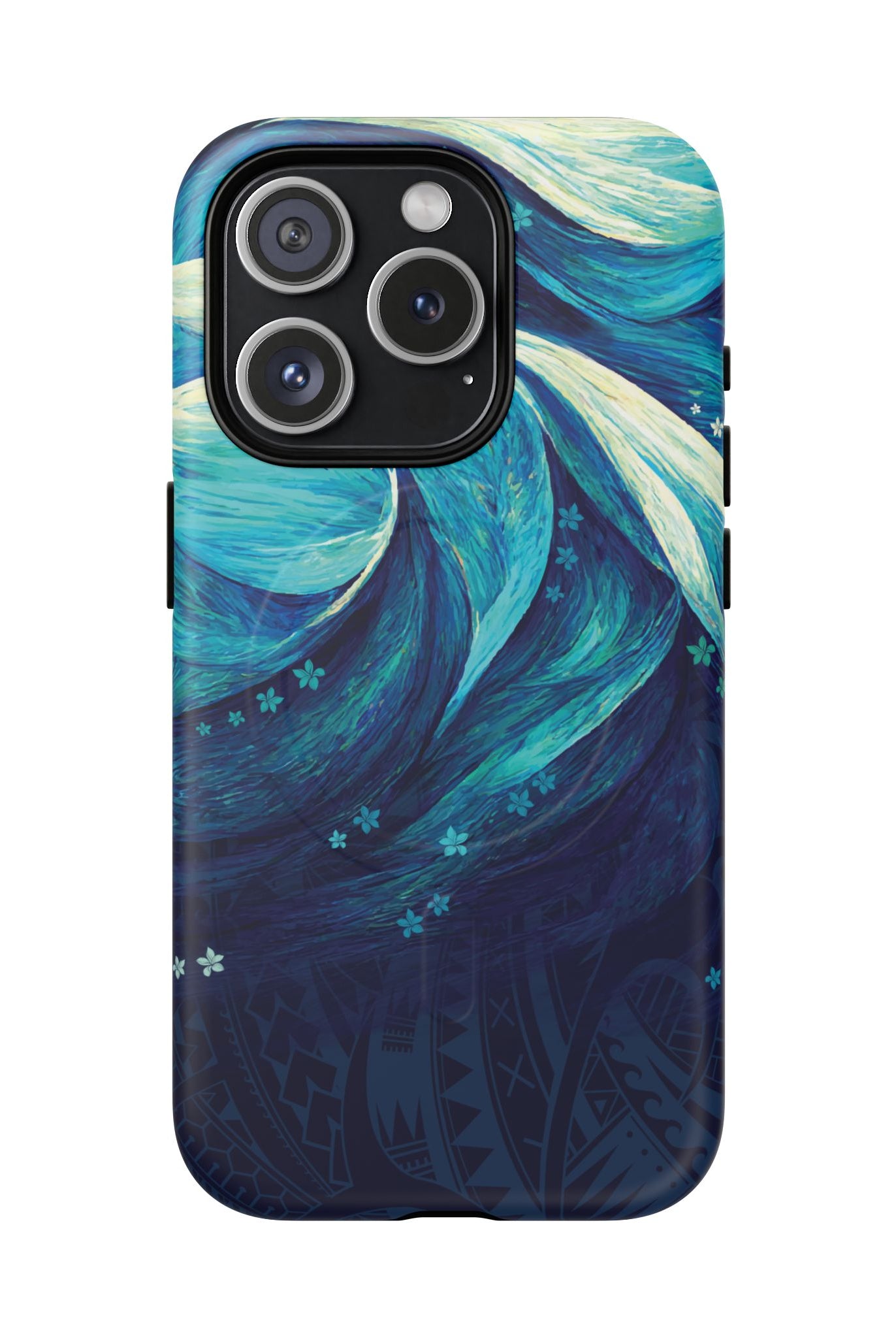 Eternal Mana MagSafe iPhone Case iPhone 15 Pro Matte - Hawaiian Ocean Wave Polynesian Tribal Design - The Local Banyan