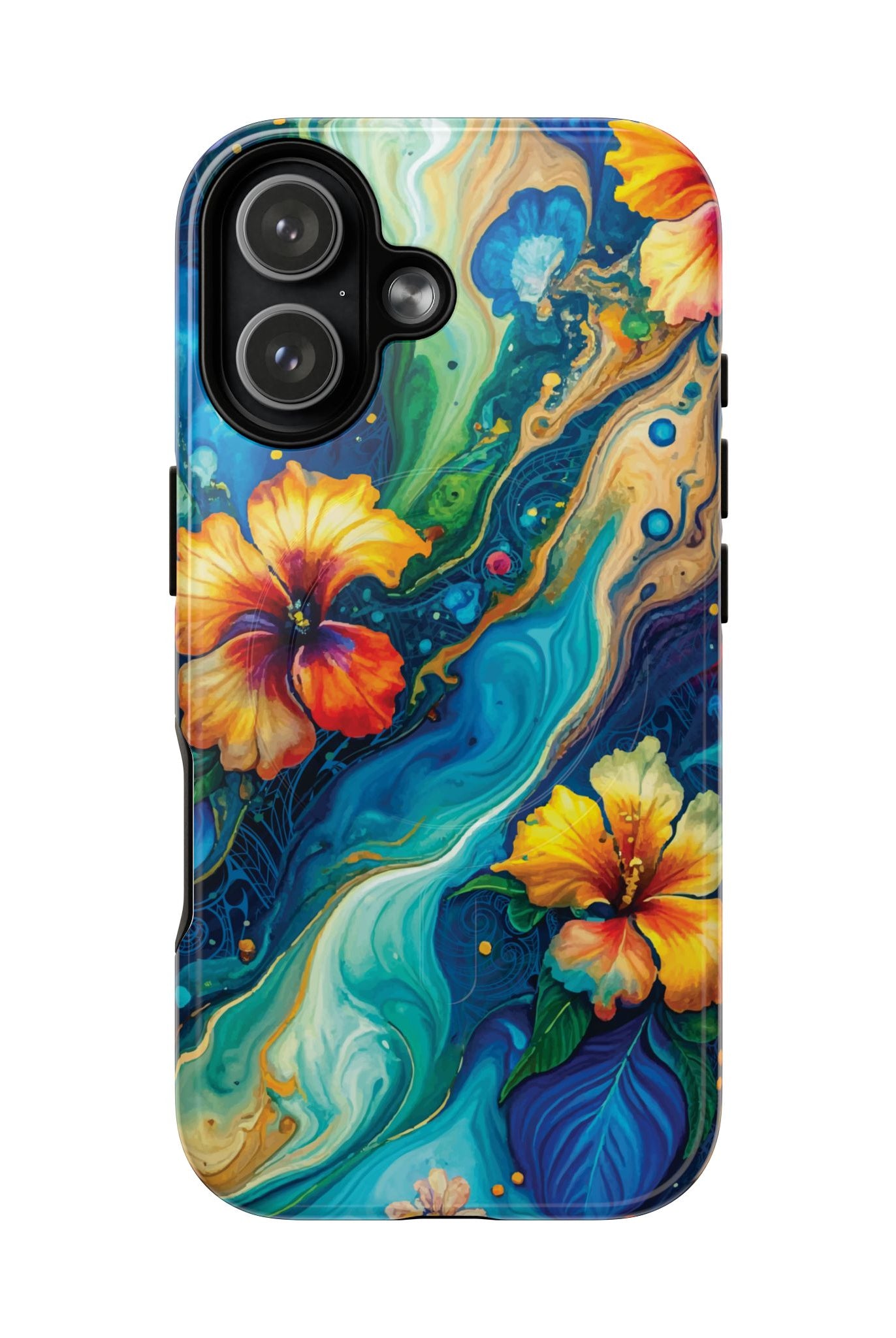 Aloalo Drift MagSafe iPhone Case Side View - Dual Layer Drop Protection Hawaiian Phone Case - The Local Banyan
