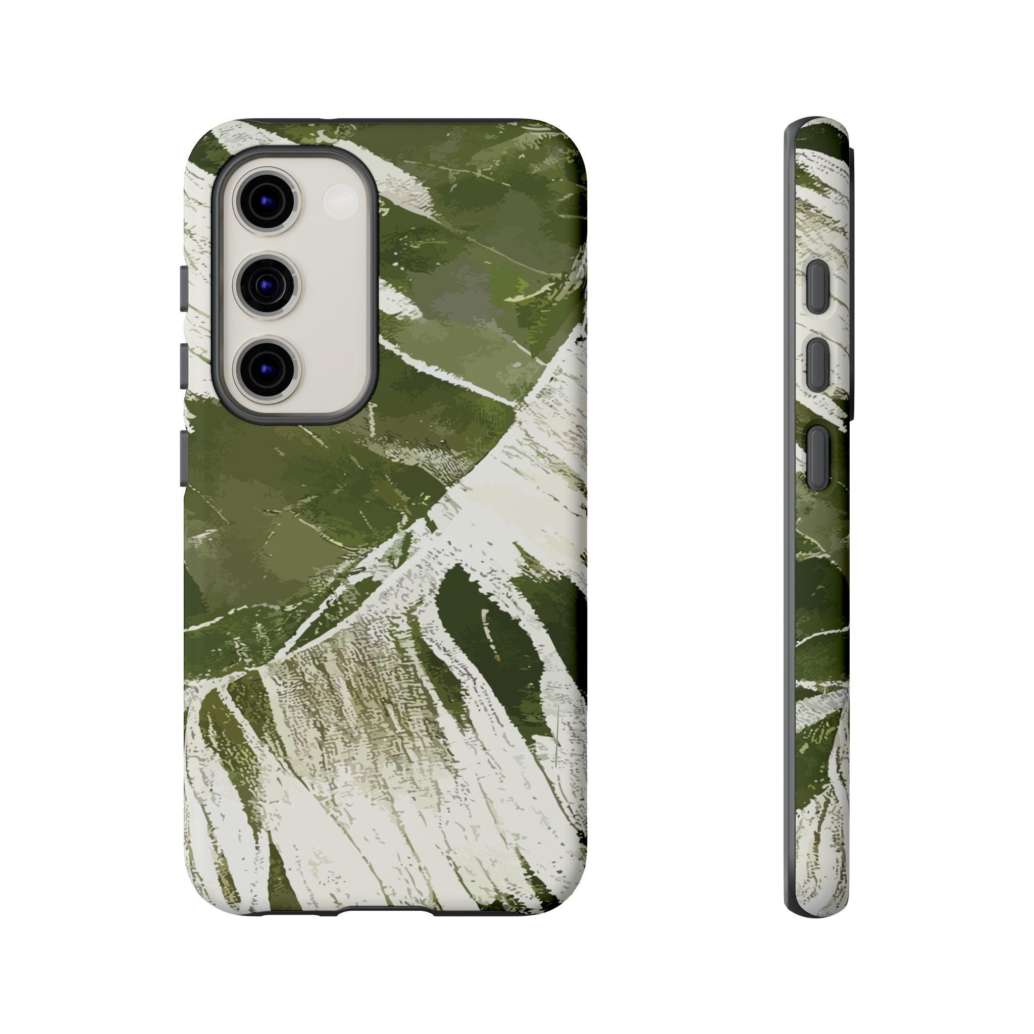Island Breeze Tough Samsung Galaxy Case Side View - Dual Layer Drop Protection Hawaiian Phone Case - The Local Banyan