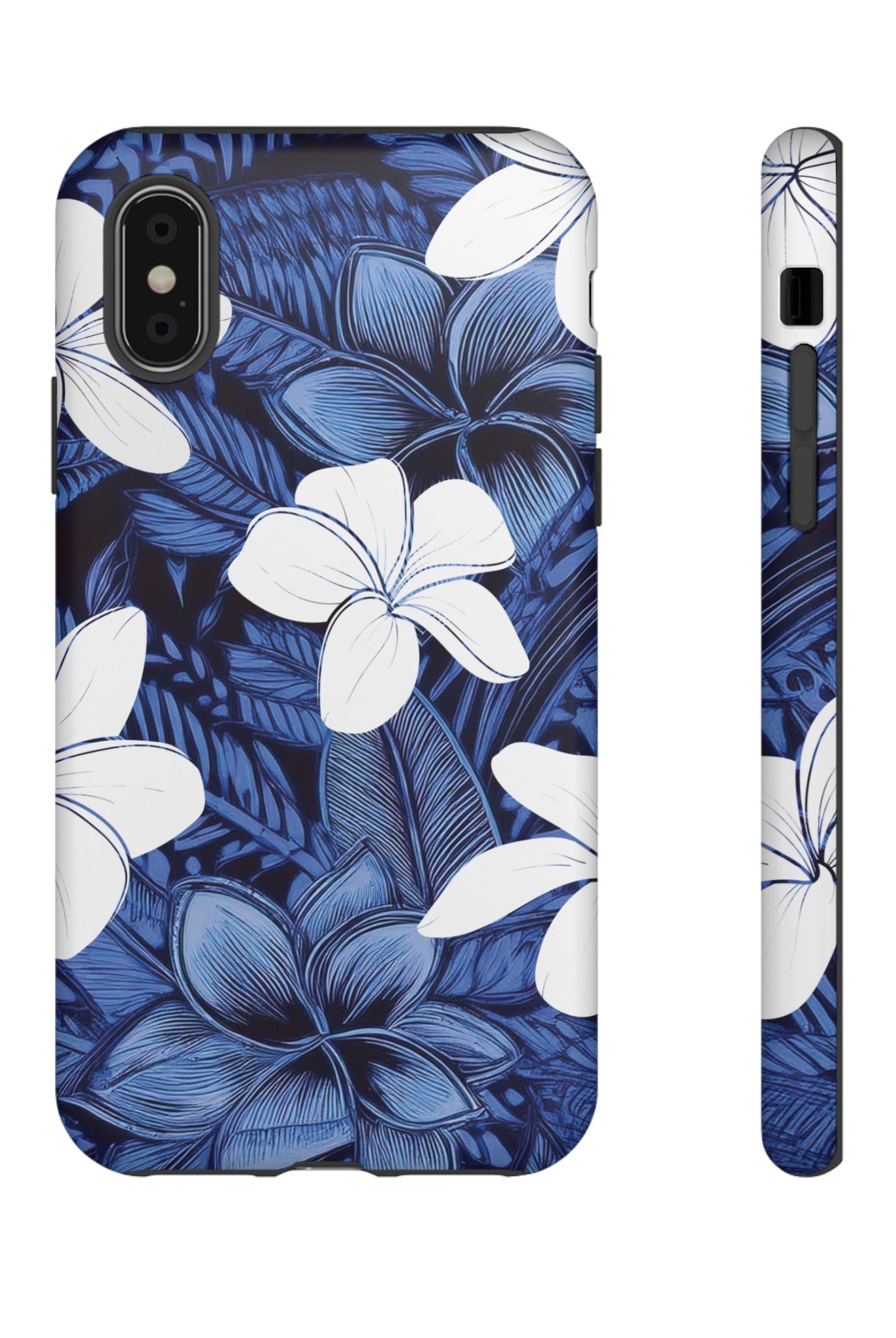 Eternal Blue Plumeria Tough Case for iPhone Phone Case The Local Banyan