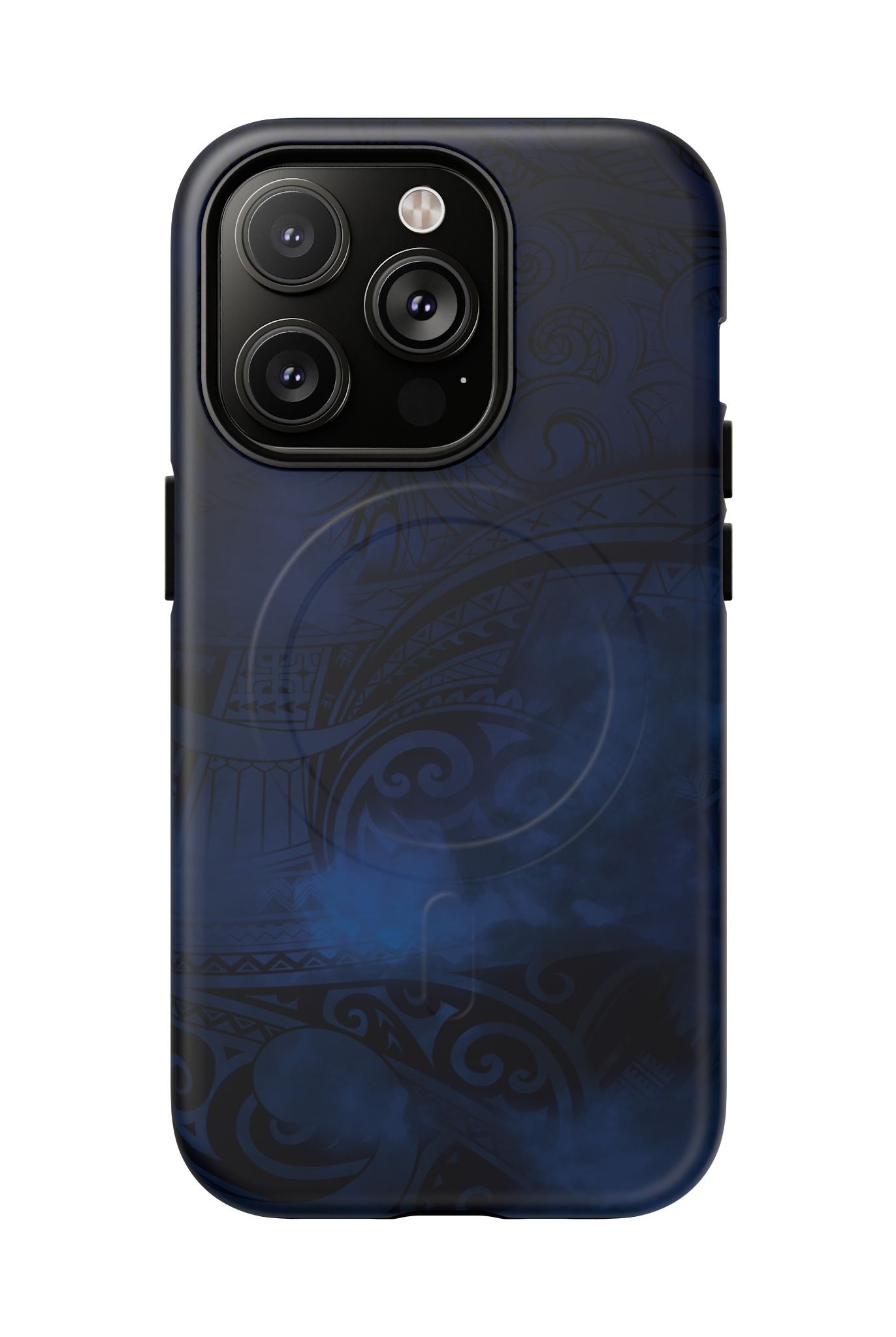 Midnight Essence MagSafe iPhone Case iPhone 14 Pro Matte - Hawaiian Midnight Navy Polynesian Tribal Design - The Local Banyan