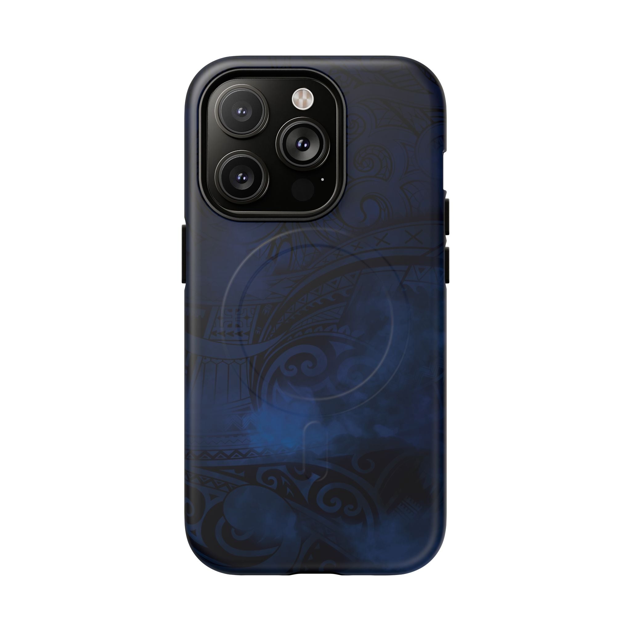 Midnight Essence MagSafe iPhone Case iPhone 14 Pro Matte - Hawaiian Midnight Navy Polynesian Tribal Design - The Local Banyan