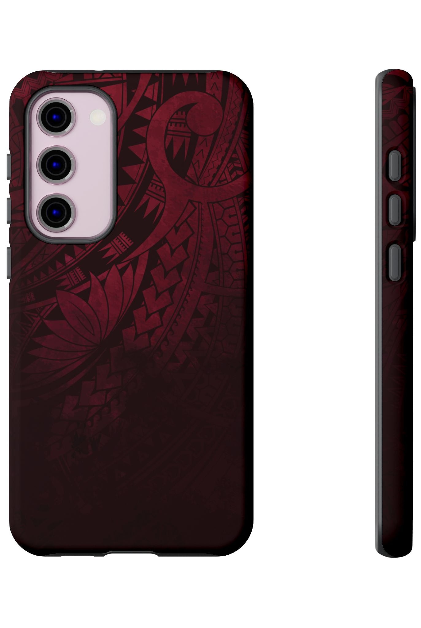 Eternal Ember Tough Samsung Galaxy Case Side View - Dual Layer Drop Protection Hawaiian Phone Case - The Local Banyan