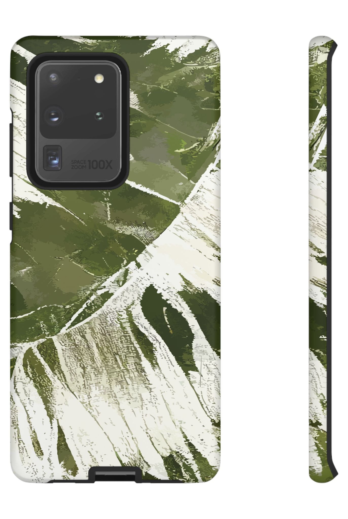Island Breeze Tough Samsung Galaxy Case Samsung Galaxy S20 Ultra Matte - Hawaiian Palm Leaf Olive Green Botanical Design - The Local Banyan