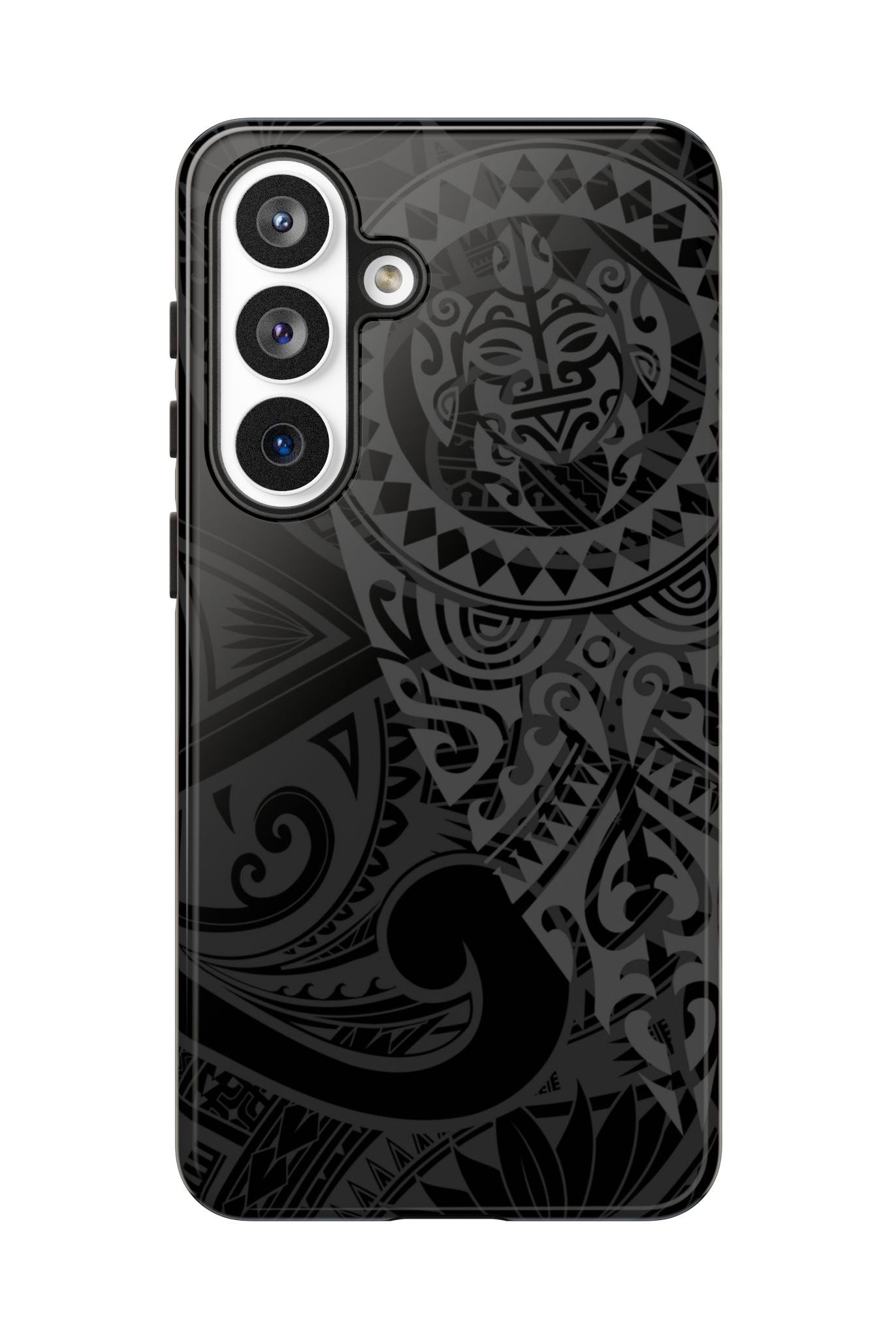 Tribal Guardian Tough Samsung Galaxy Case Side View - Dual Layer Drop Protection Hawaiian Phone Case - The Local Banyan
