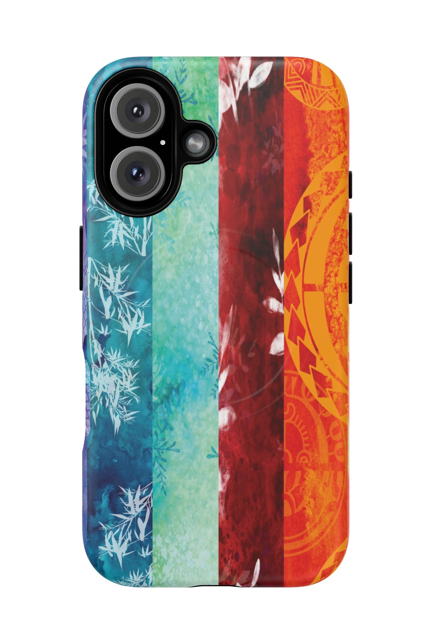 Island Vibes MagSafe iPhone Case iPhone 16 Matte - Hawaiian Colorful Tropical Floral Design - The Local Banyan