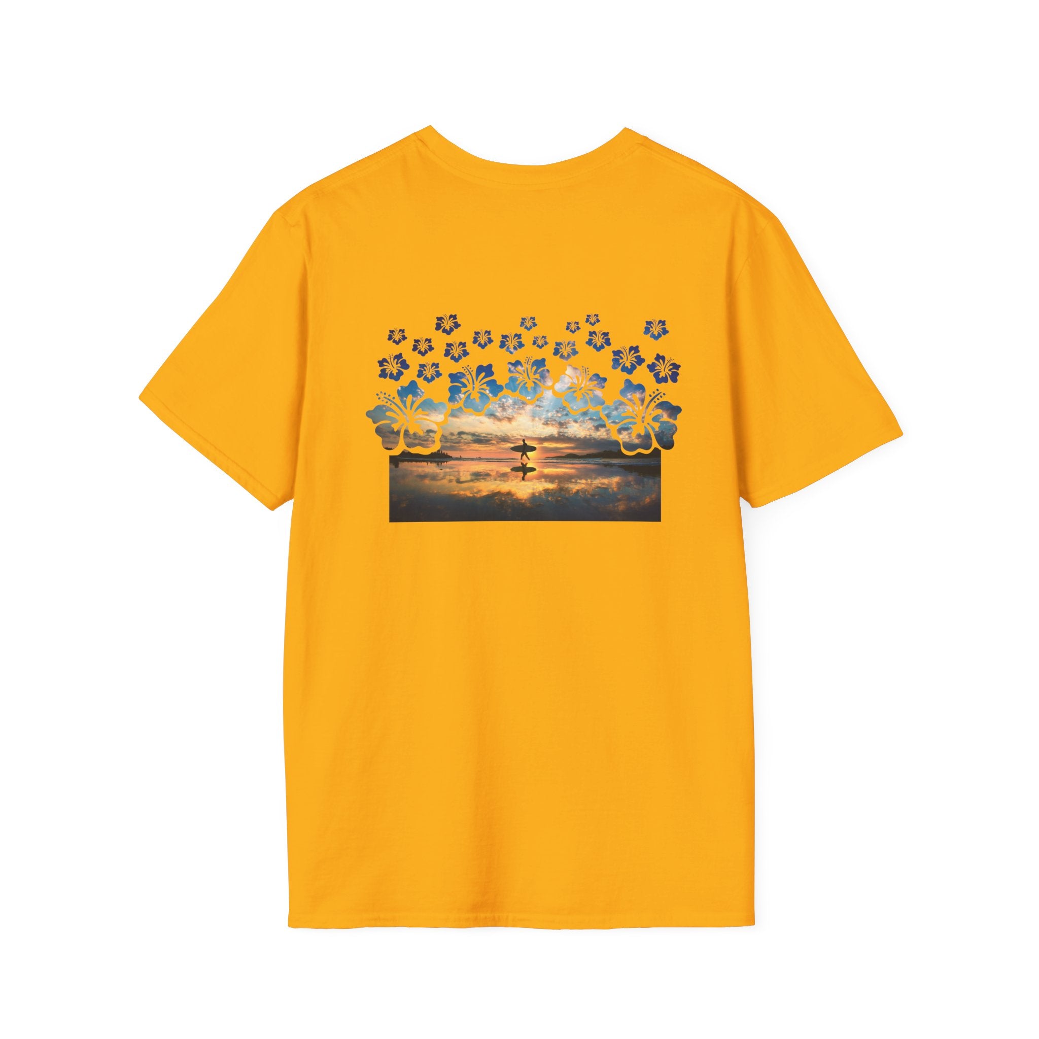 Sunset Surfer Soft Style Tee T-Shirt The Local Banyan Gold S