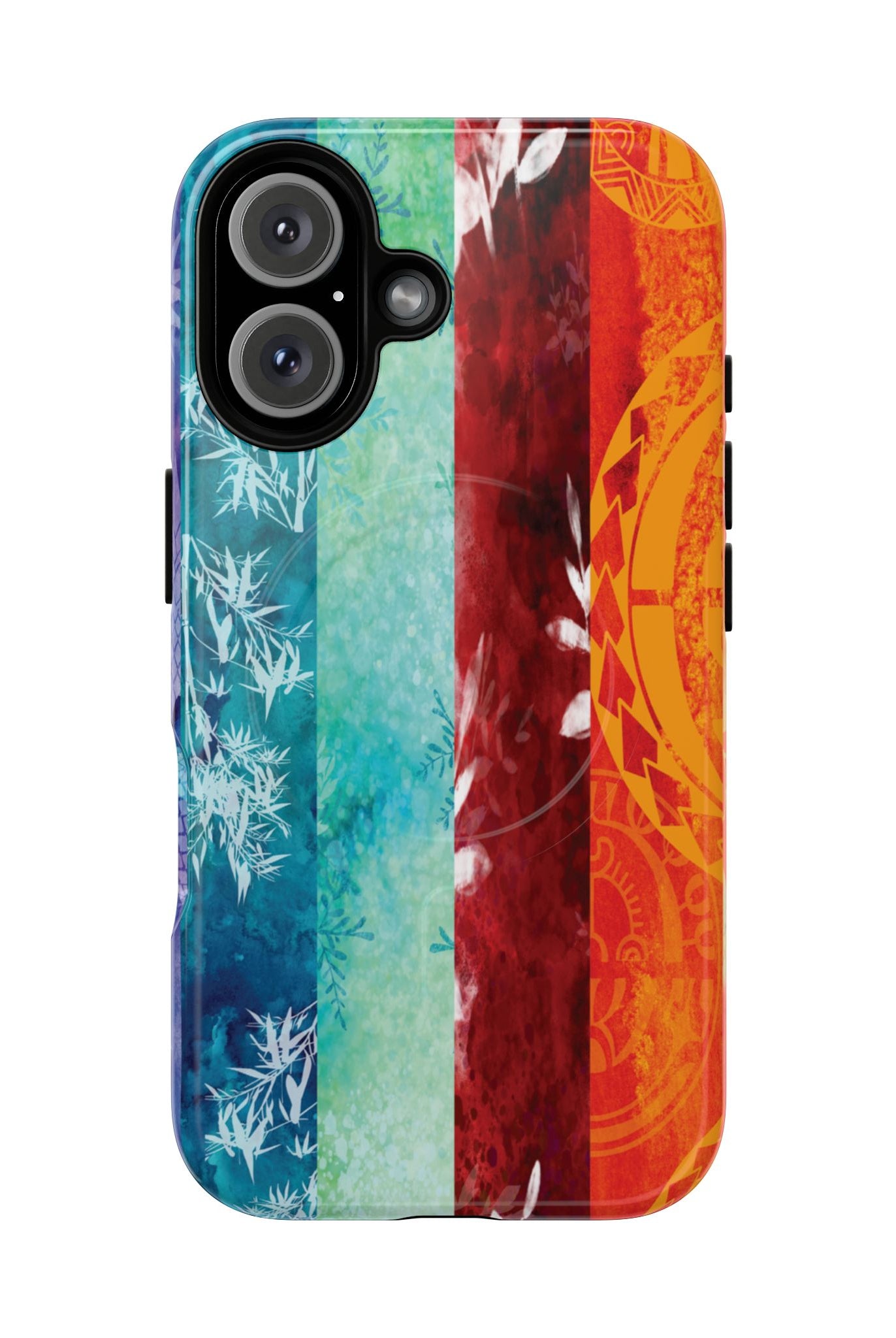 Island Vibes MagSafe iPhone Case iPhone 16 Glossy - Hawaiian Colorful Tropical Floral Design - The Local Banyan