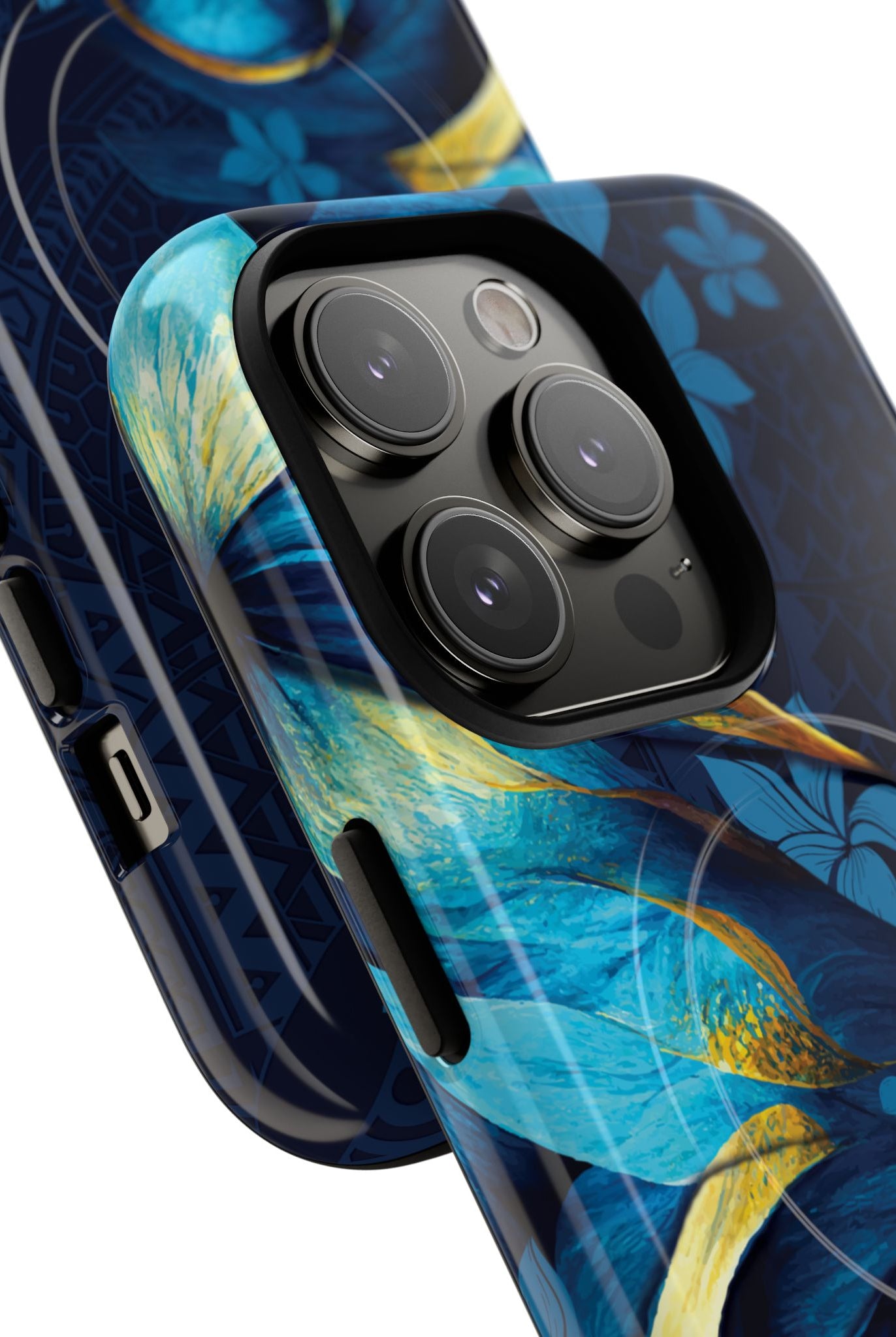 Po Mahina MagSafe iPhone Case Side View - Dual Layer Drop Protection Hawaiian Phone Case - The Local Banyan