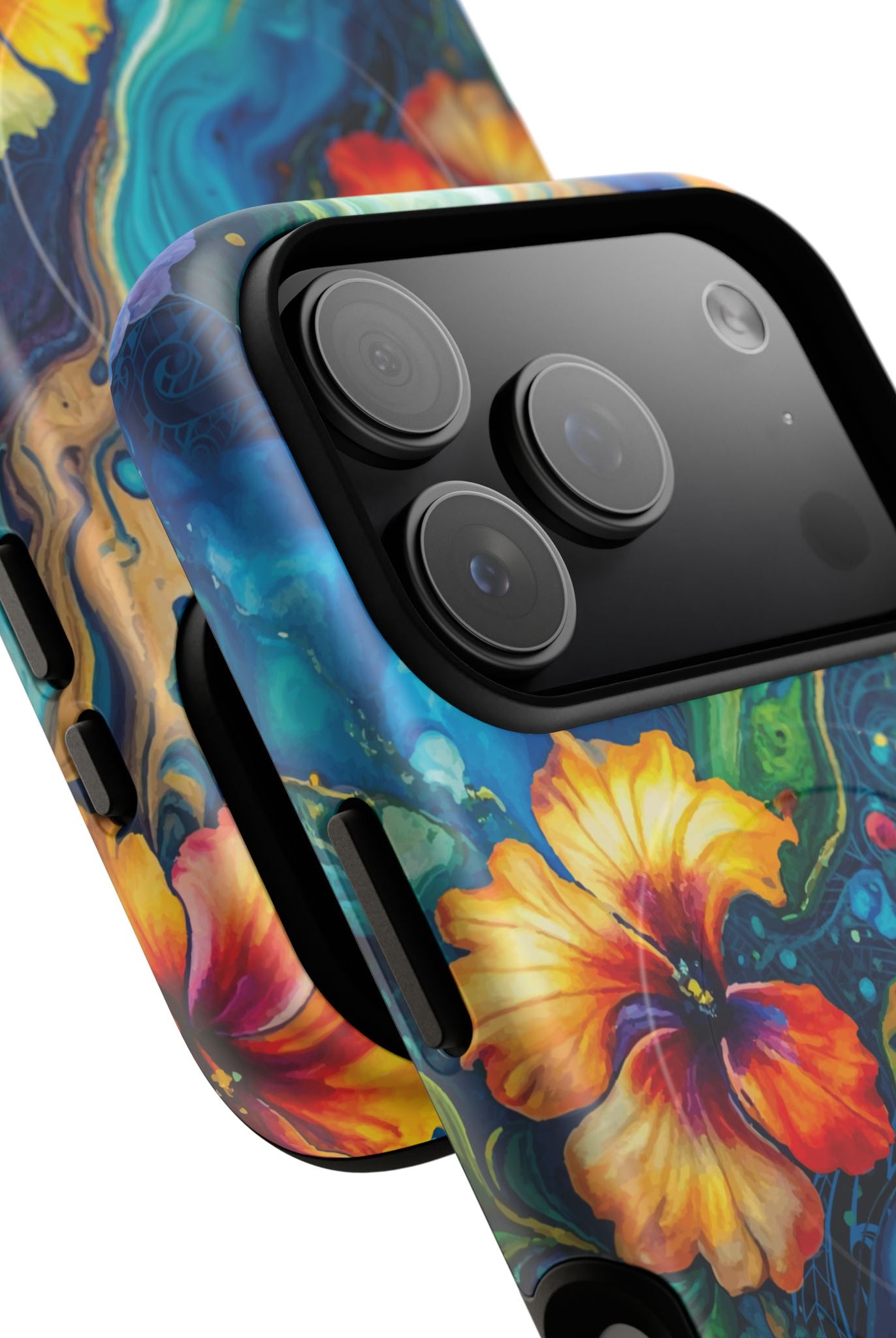 Aloalo Drift MagSafe iPhone Case Side View - Dual Layer Drop Protection Hawaiian Phone Case - The Local Banyan