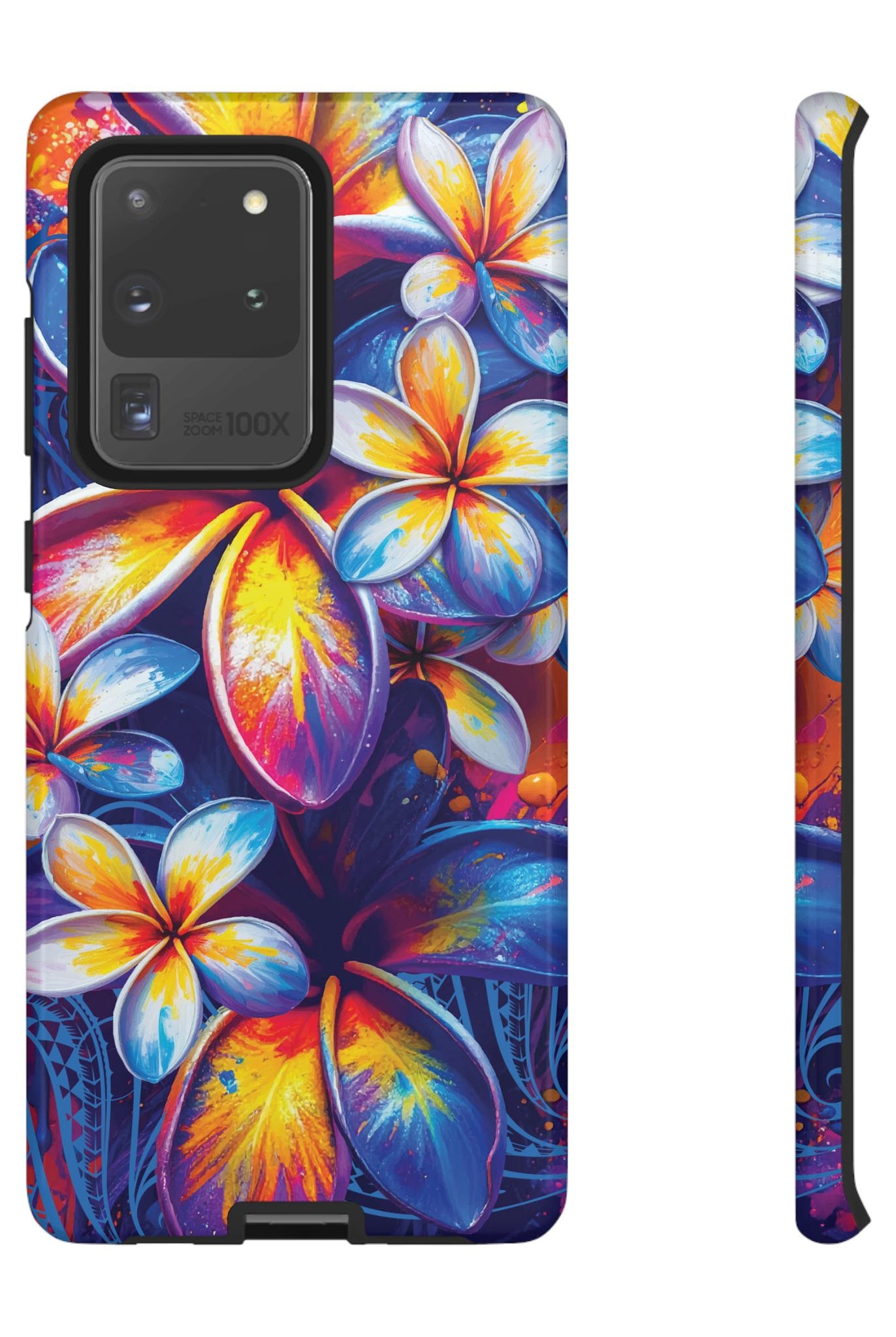 Sunset Ink Tough Samsung Galaxy Case Samsung Galaxy S20 Ultra Glossy - Hawaiian Plumeria Street Art Graffiti Tropical Design - The Local Banyan