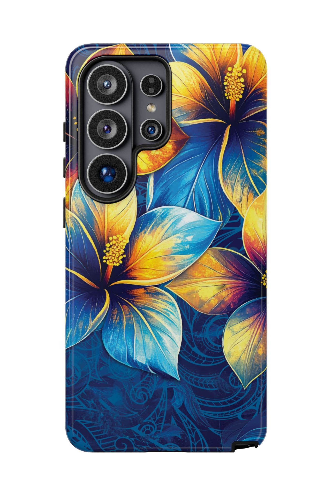 Pua La Tough Samsung Galaxy Case Side View - Dual Layer Drop Protection Hawaiian Phone Case - The Local Banyan