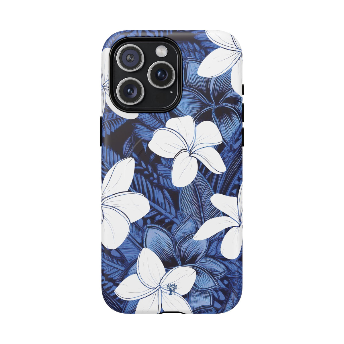 Eternal Blue Plumeria MagSafe Compatible Case for iPhone iPhone 15 Pro Max Matte The Local Banyan