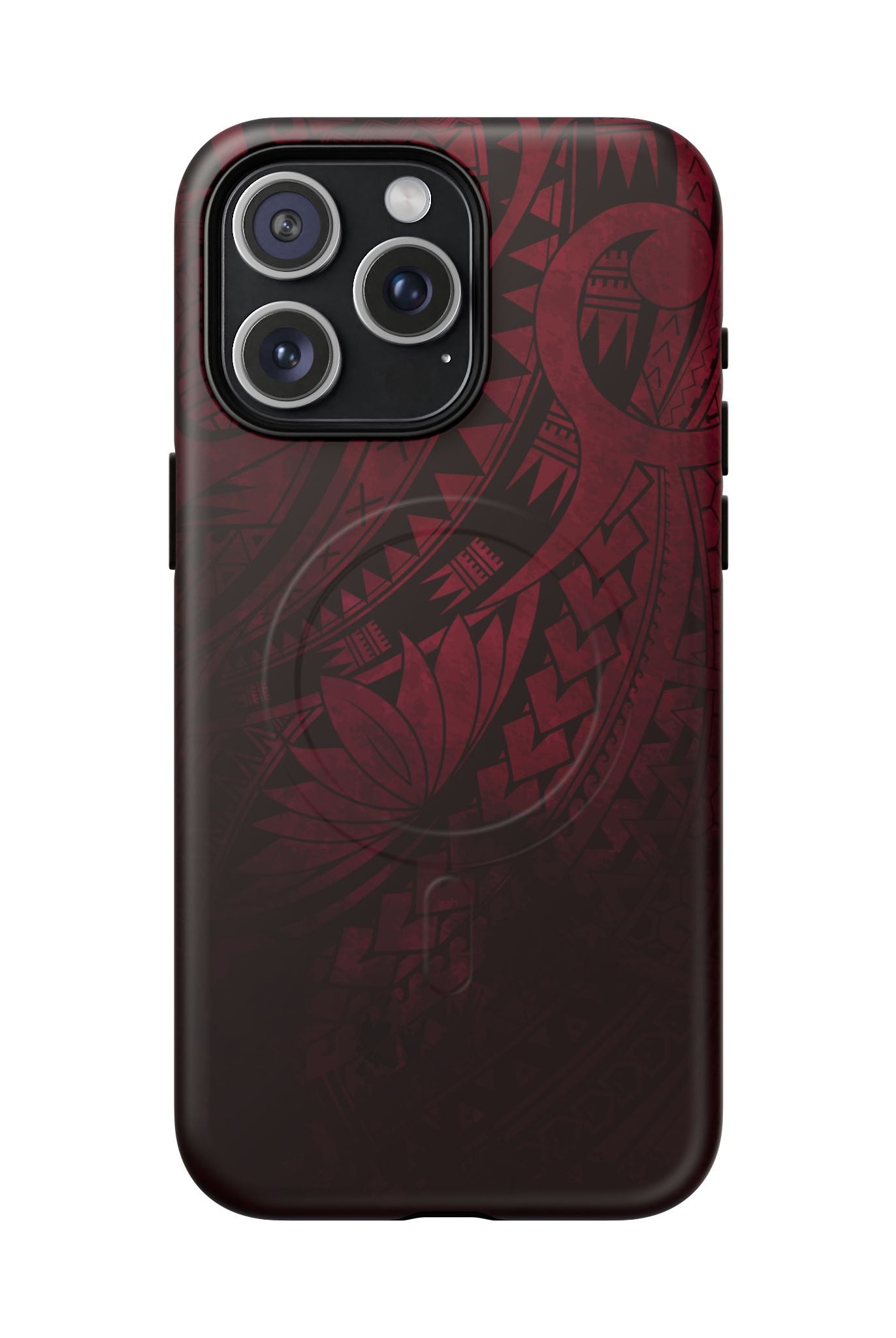 Eternal Ember MagSafe iPhone Case iPhone 15 Pro Max Matte - Hawaiian Red Tribal Polynesian Design - The Local Banyan