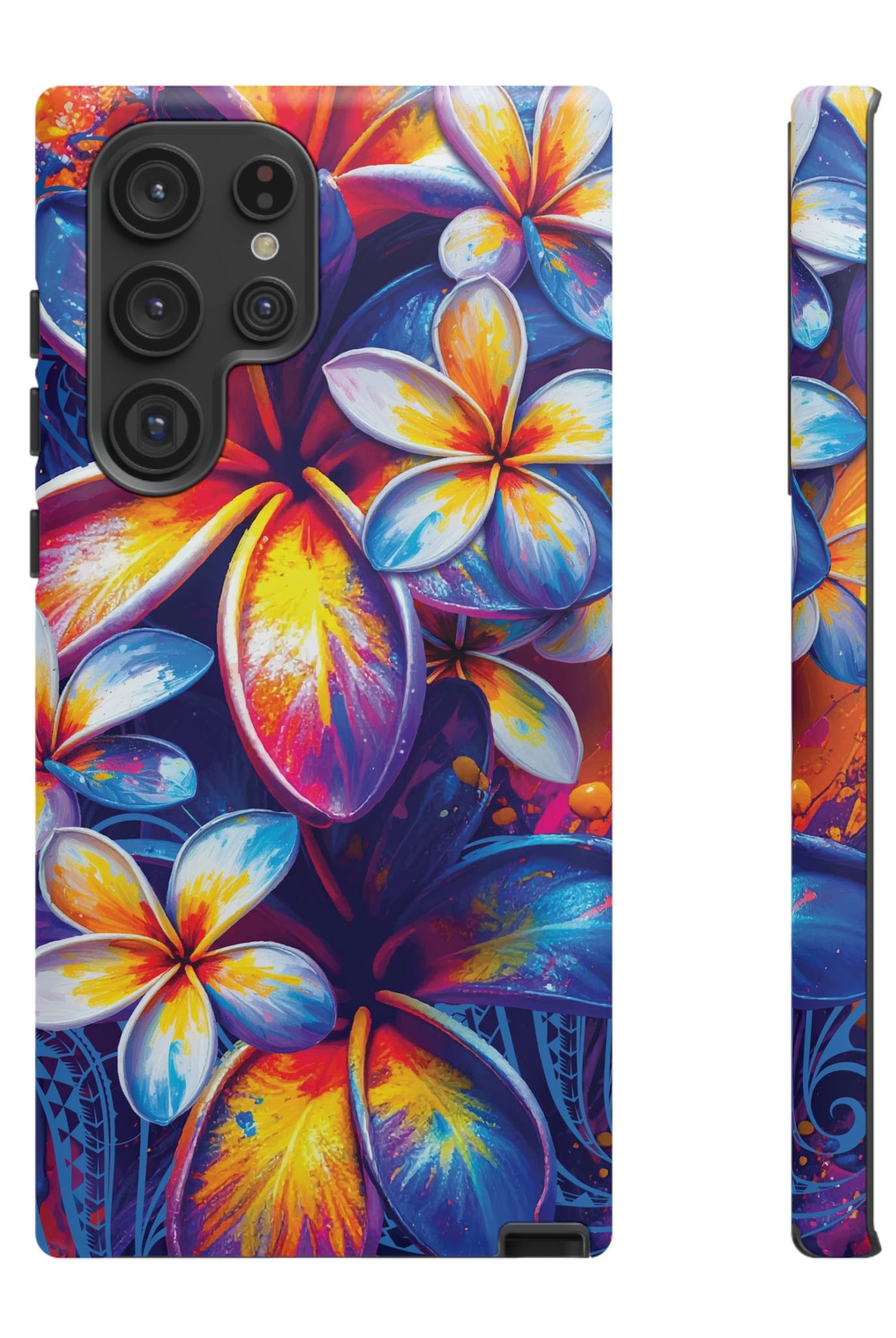 Sunset Ink Tough Samsung Galaxy Case Side View - Dual Layer Drop Protection Hawaiian Phone Case - The Local Banyan