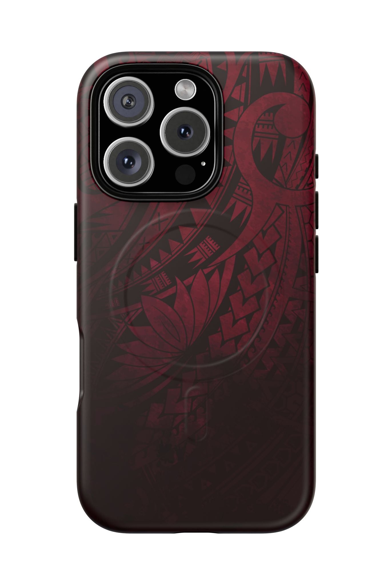 Eternal Ember MagSafe iPhone Case iPhone 16 Pro Matte - Hawaiian Red Tribal Polynesian Design - The Local Banyan