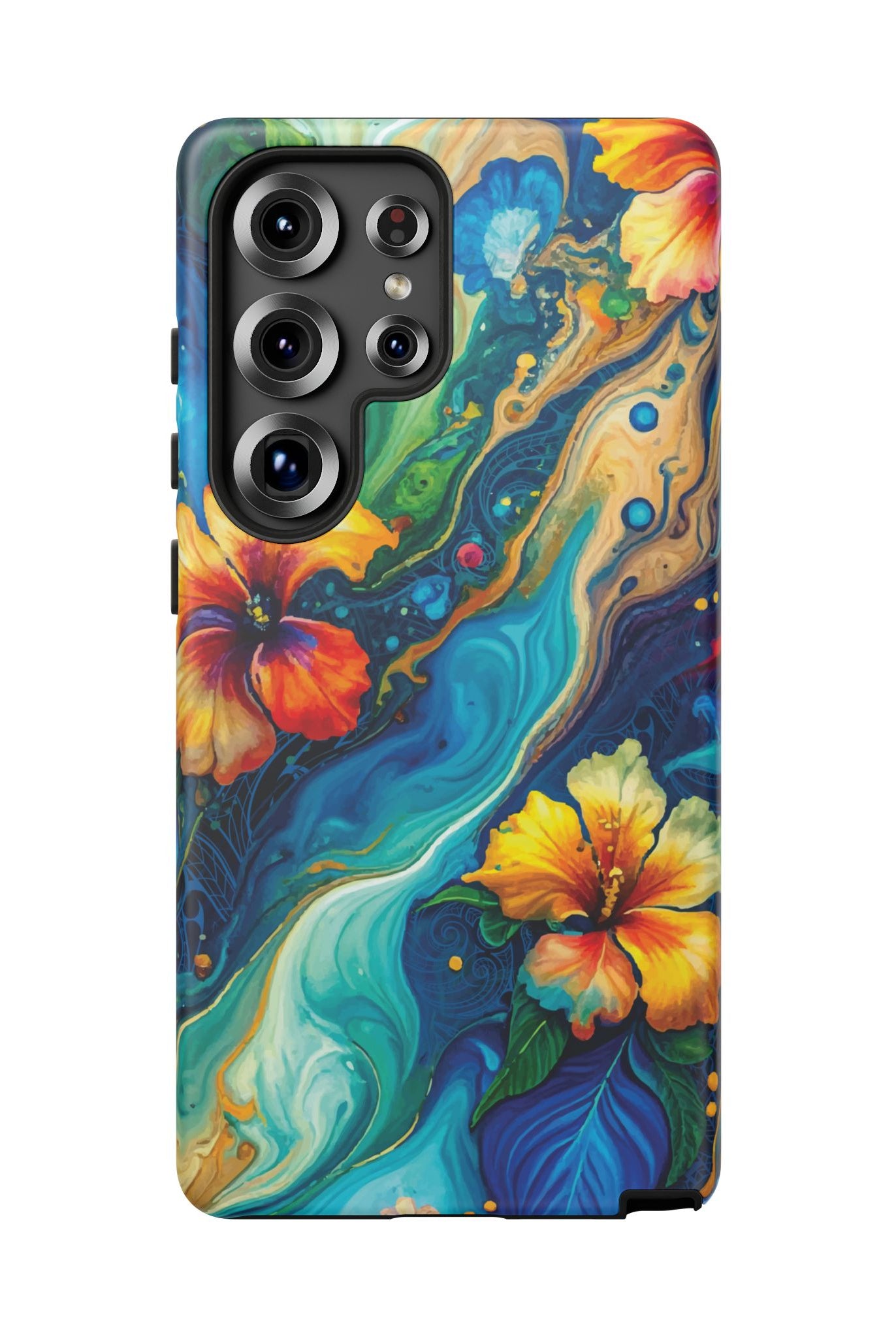 Aloalo Drift Tough Samsung Galaxy Case Side View - Dual Layer Drop Protection Hawaiian Phone Case - The Local Banyan