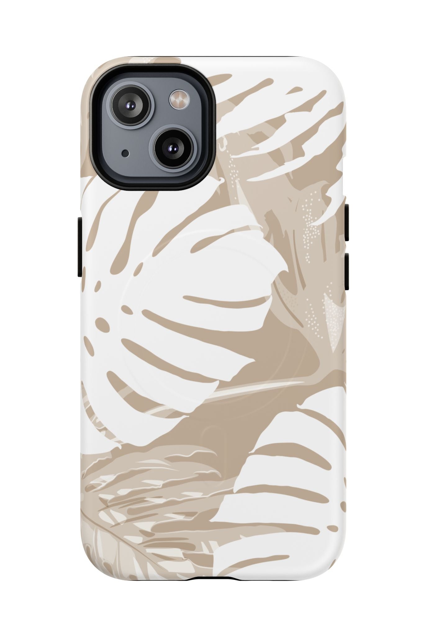 Exotic Monstera MagSafe iPhone Case iPhone 14 Matte - Hawaiian Tropical Monstera Botanical Neutral Design - The Local Banyan