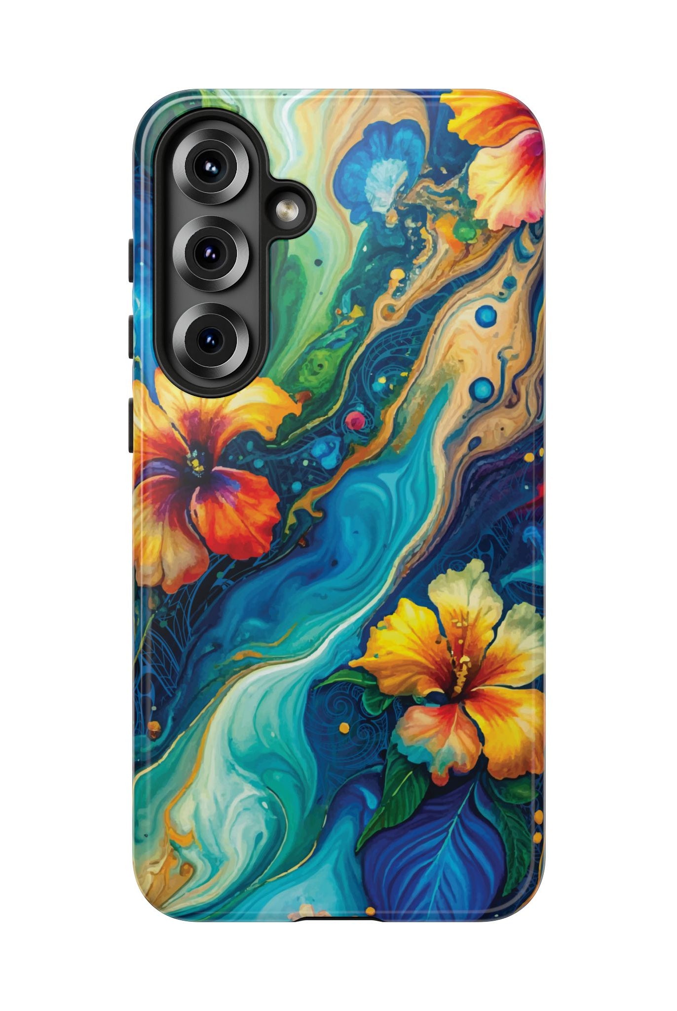 Aloalo Drift Tough Samsung Galaxy Case Side View - Dual Layer Drop Protection Hawaiian Phone Case - The Local Banyan