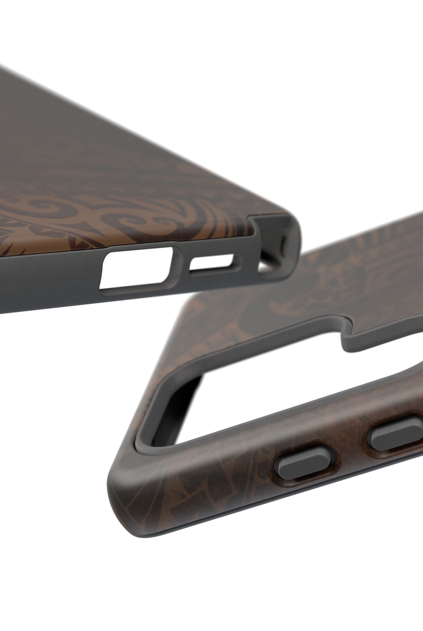 Aloha Aina Tough Samsung Galaxy Case Detail View - Hawaiian Earth Tone Polynesian Tribal Design Close Up - The Local Banyan