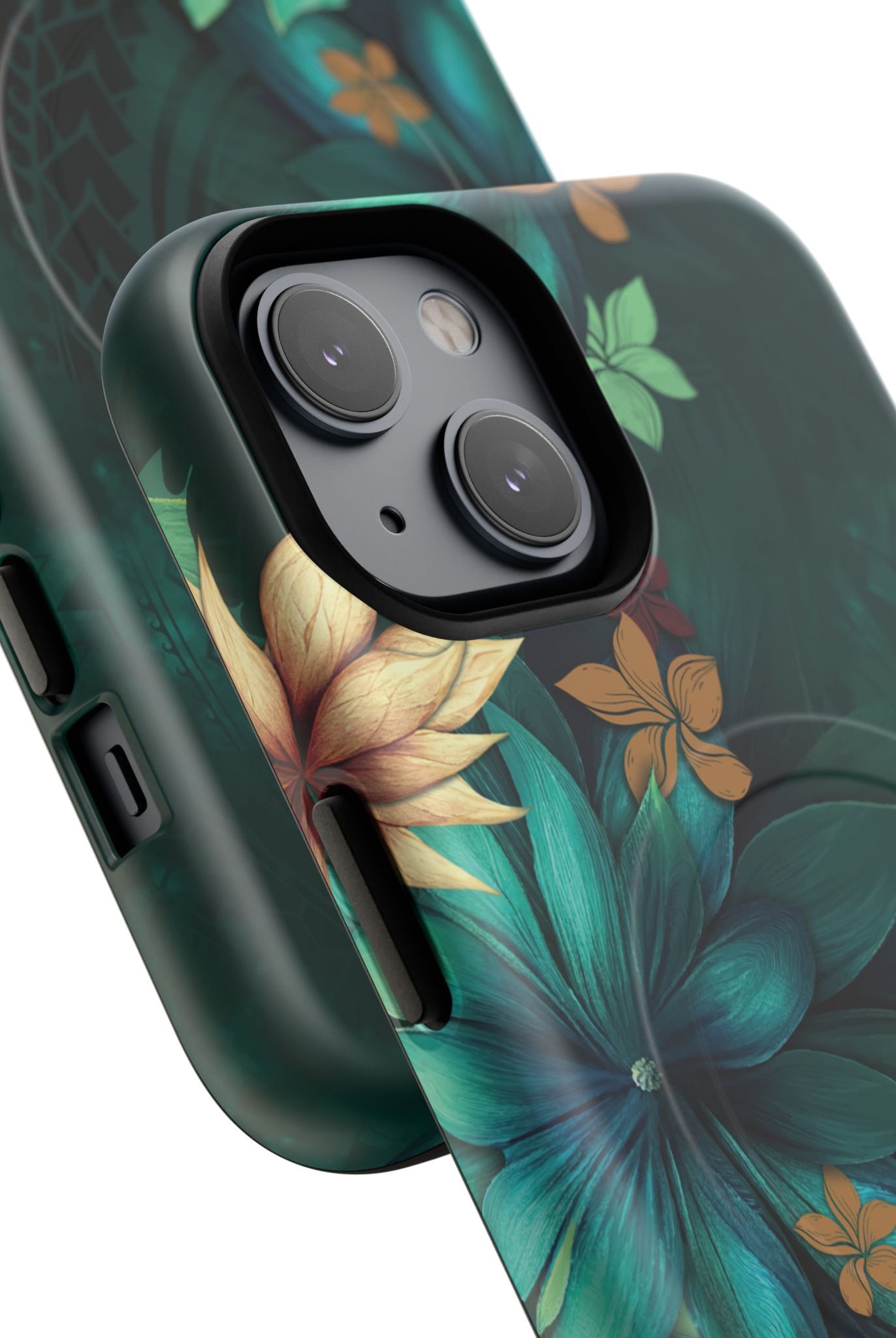 Aloha Whispers MagSafe iPhone Case Side View - Dual Layer Drop Protection Hawaiian Phone Case - The Local Banyan