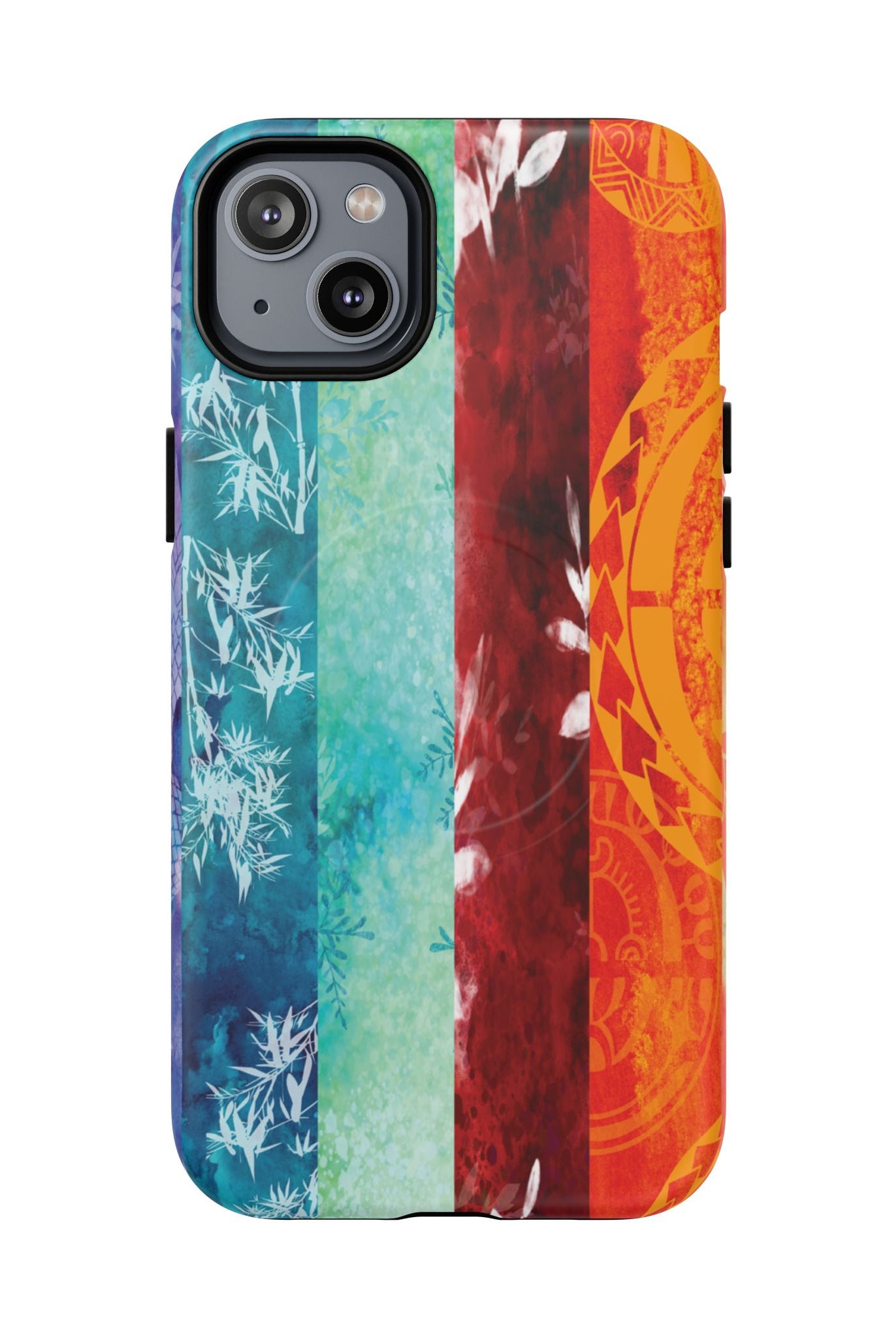 Island Vibes MagSafe iPhone Case iPhone 14 Plus Matte - Hawaiian Colorful Tropical Floral Design - The Local Banyan