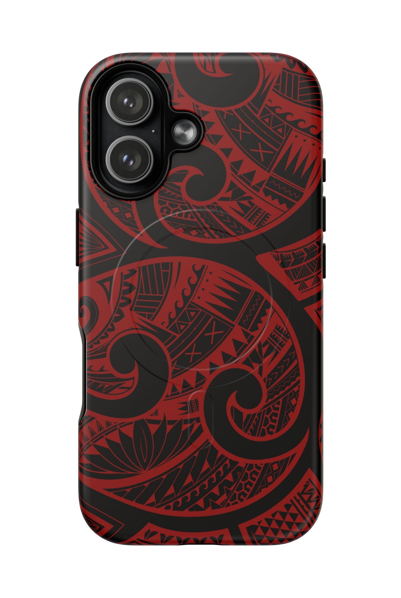 Island Tribal MagSafe iPhone Case Side View - Dual Layer Drop Protection Hawaiian Phone Case - The Local Banyan