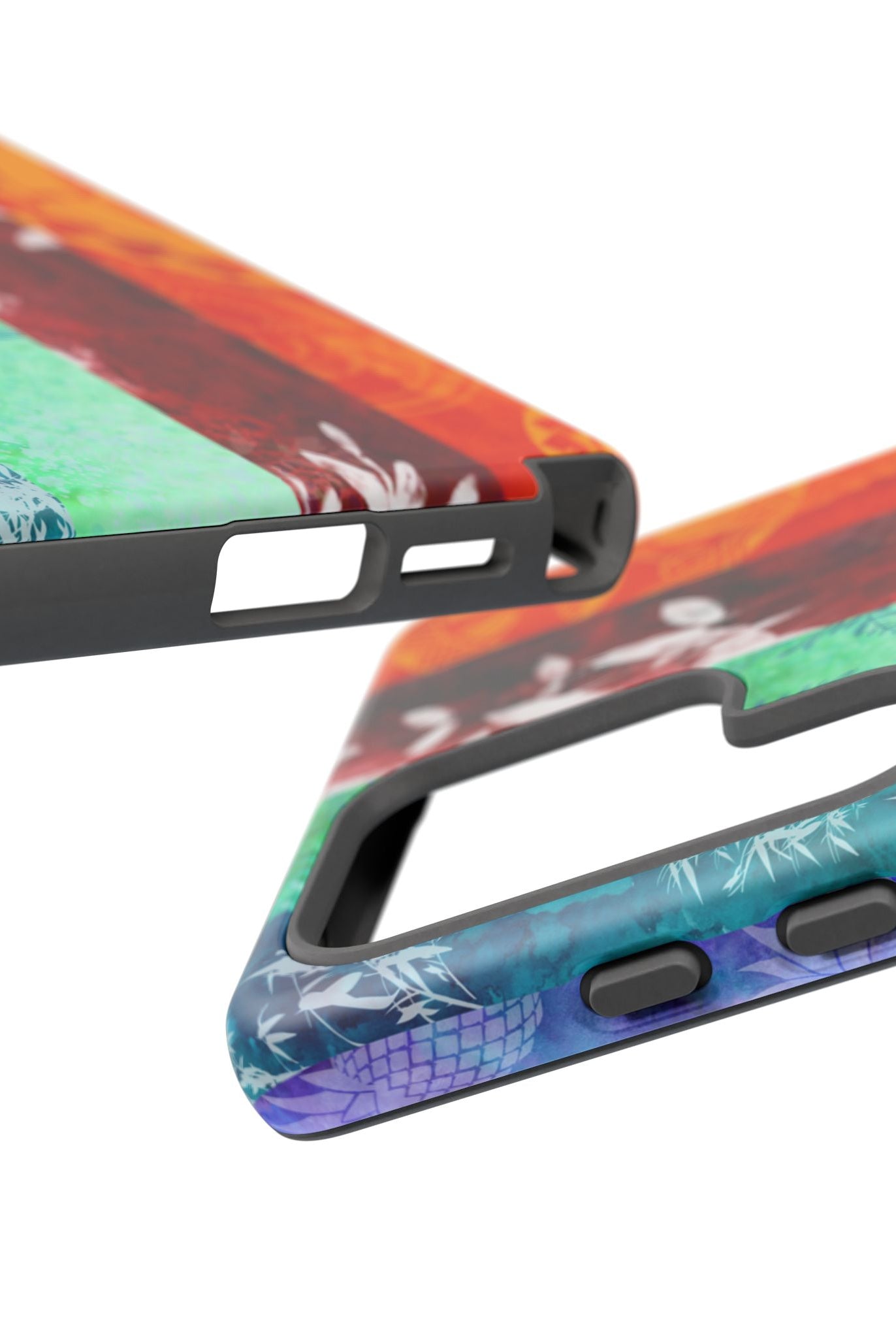 Island Vibes Tough Samsung Galaxy Case Side View - Dual Layer Drop Protection Hawaiian Phone Case - The Local Banyan