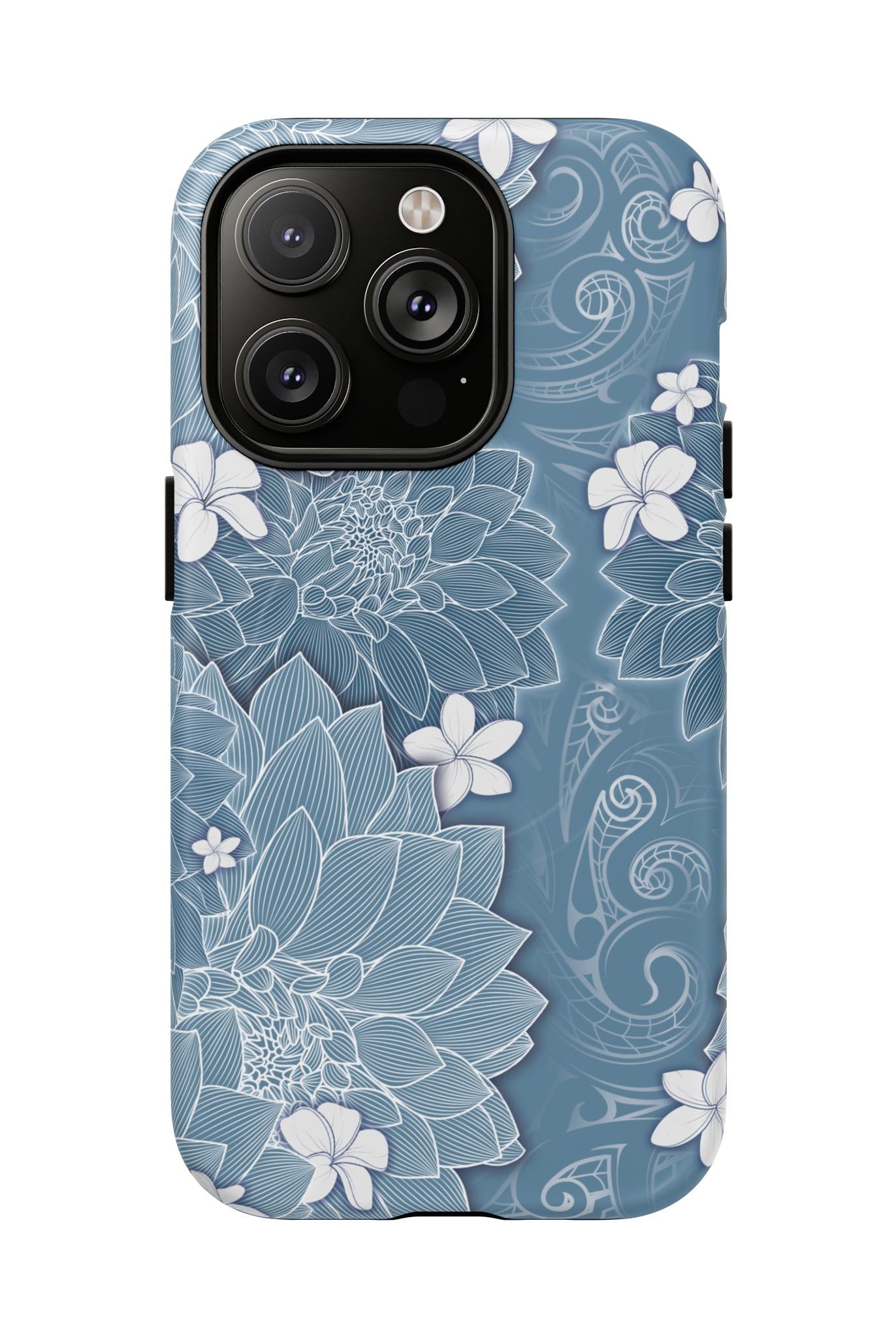 Pua La MagSafe iPhone Case iPhone 14 Pro Matte - Hawaiian Golden Hibiscus Sun Flower Sapphire Design - The Local Banyan