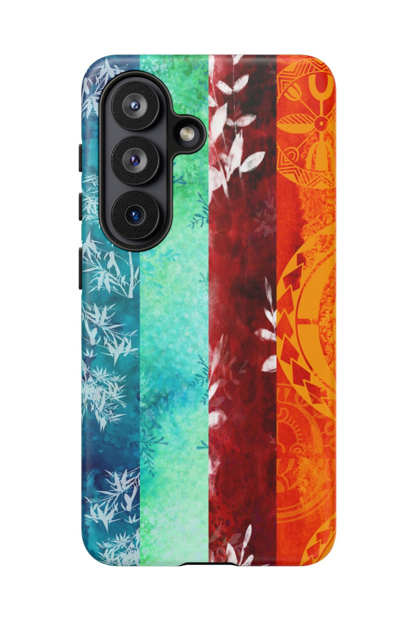 Island Vibes Tough Samsung Galaxy Case Side View - Dual Layer Drop Protection Hawaiian Phone Case - The Local Banyan