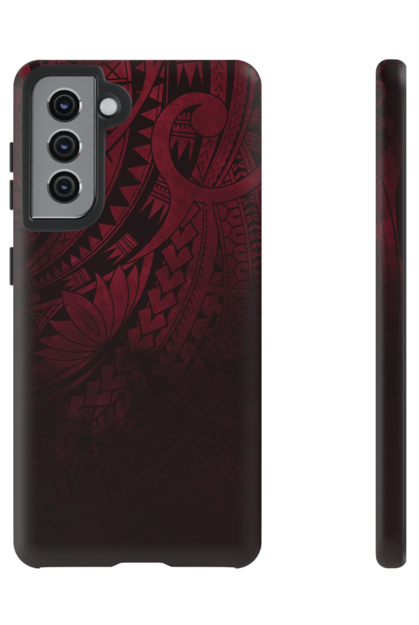 Eternal Ember Tough Samsung Galaxy Case Samsung Galaxy S21 Matte - Hawaiian Red Tribal Polynesian Design - The Local Banyan