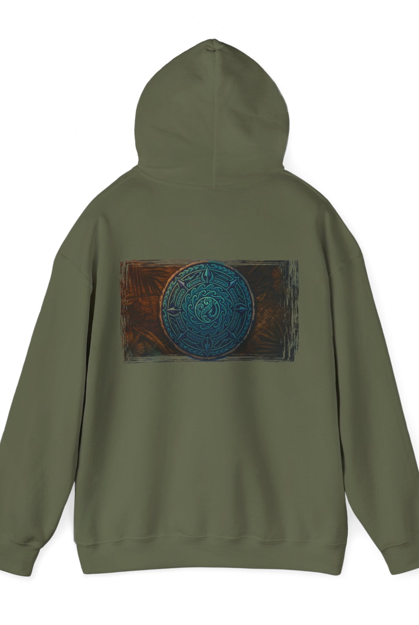 Makau Mana Heavy Blended Hooded Sweatshirt Military Green S The Local Banyan