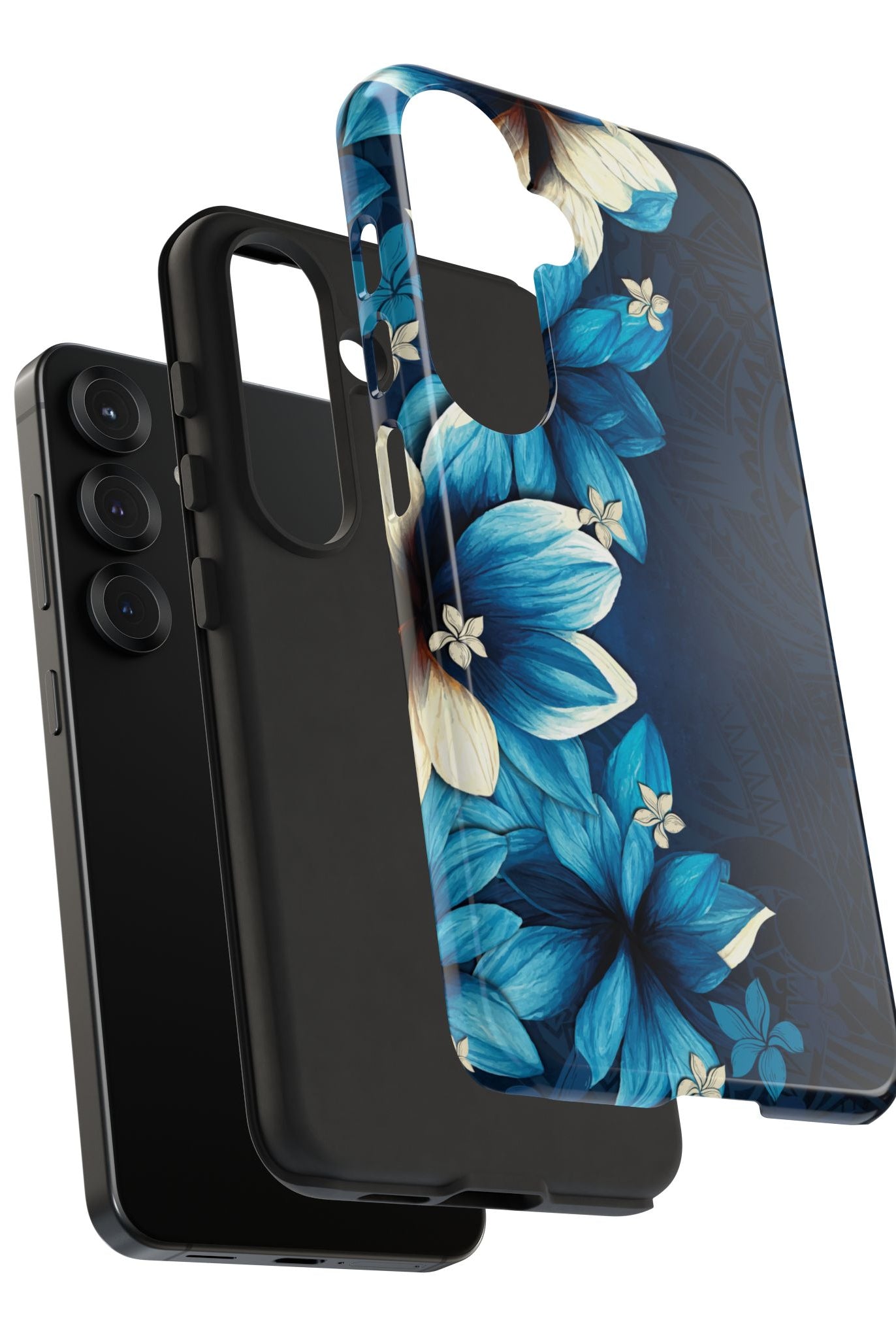 Leilani Nights Tough Samsung Galaxy Case Side View - Dual Layer Drop Protection Hawaiian Phone Case - The Local Banyan