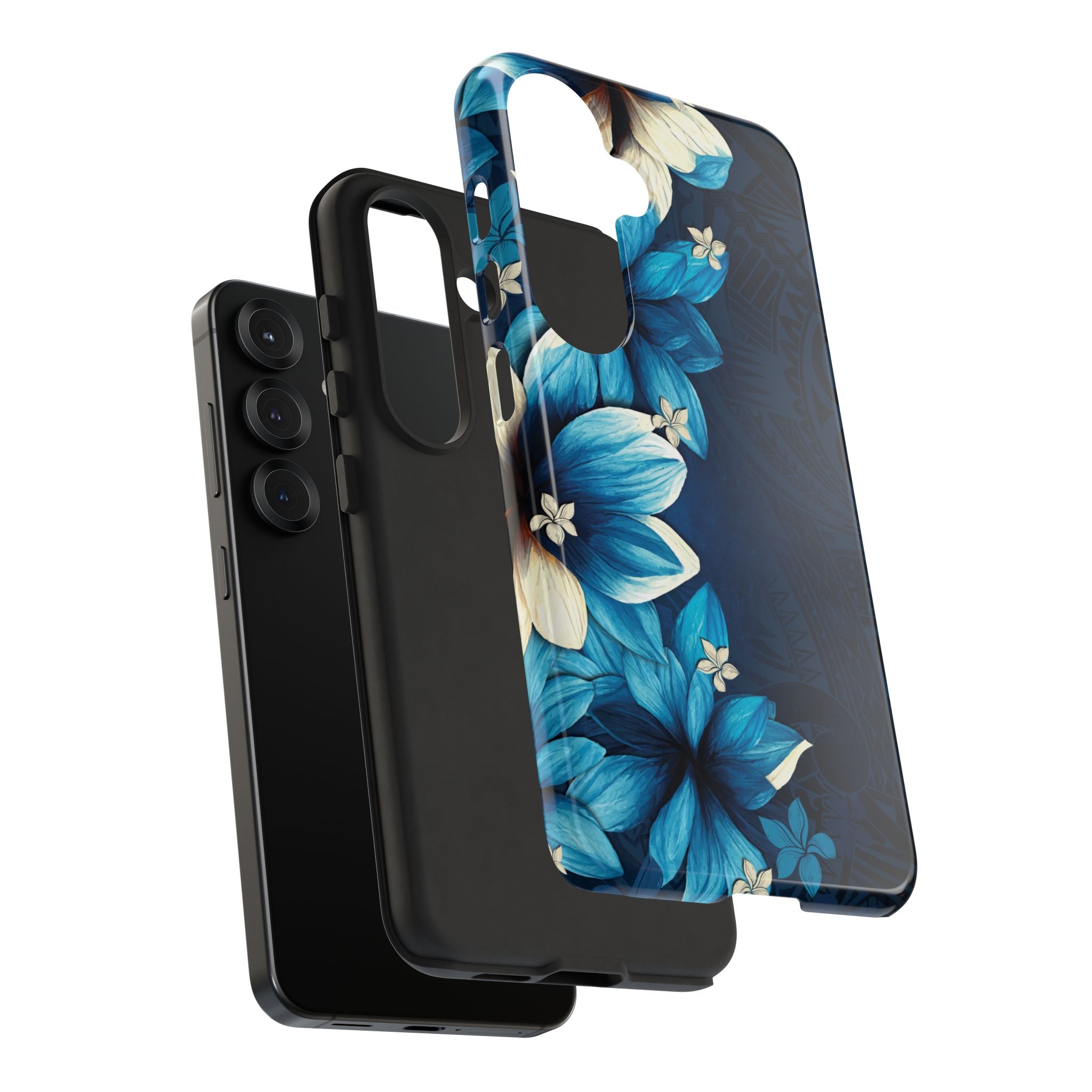 Leilani Nights Tough Samsung Galaxy Case Side View - Dual Layer Drop Protection Hawaiian Phone Case - The Local Banyan