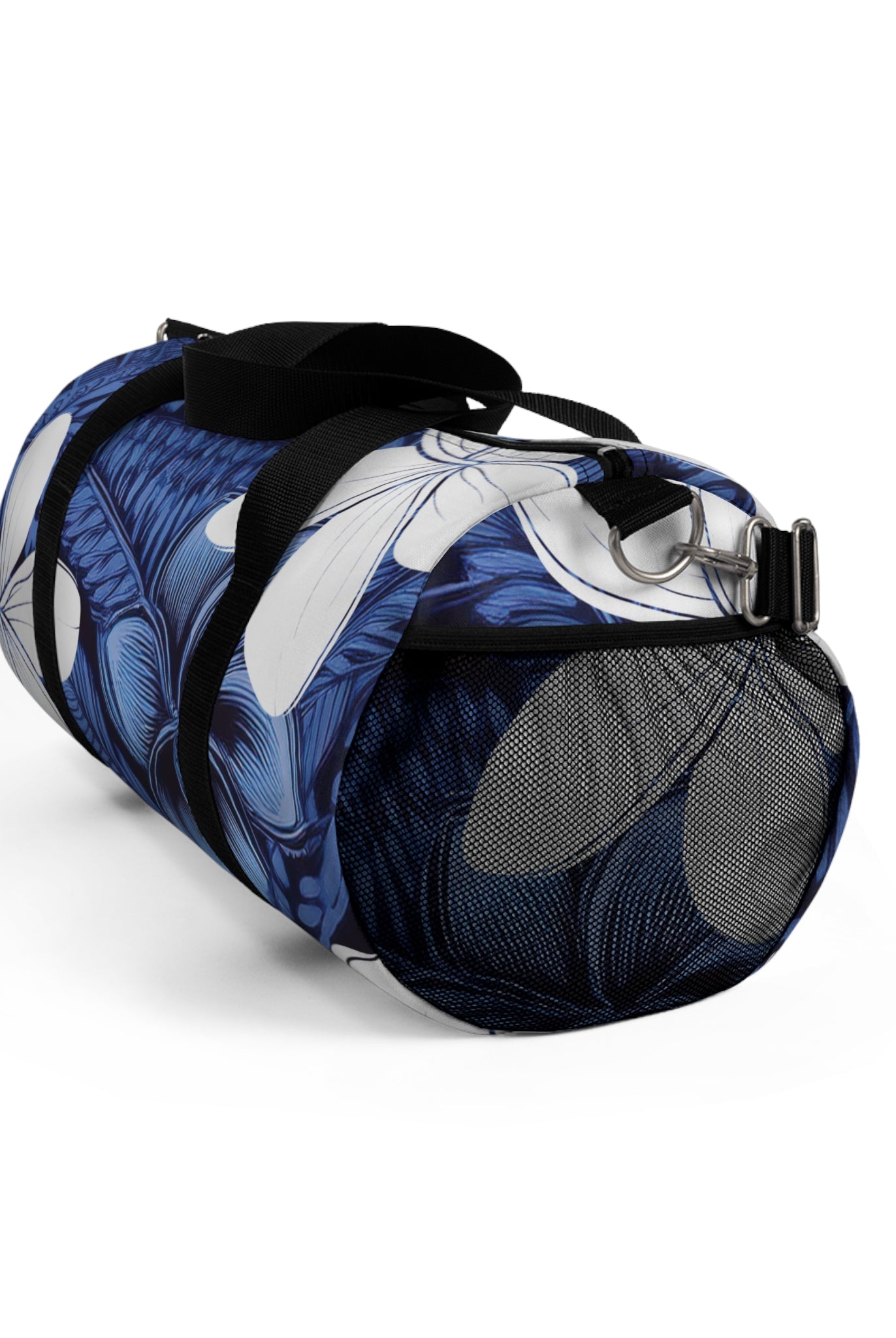 Eternal Blue Plumeria Barrel Duffel Bag Duffels