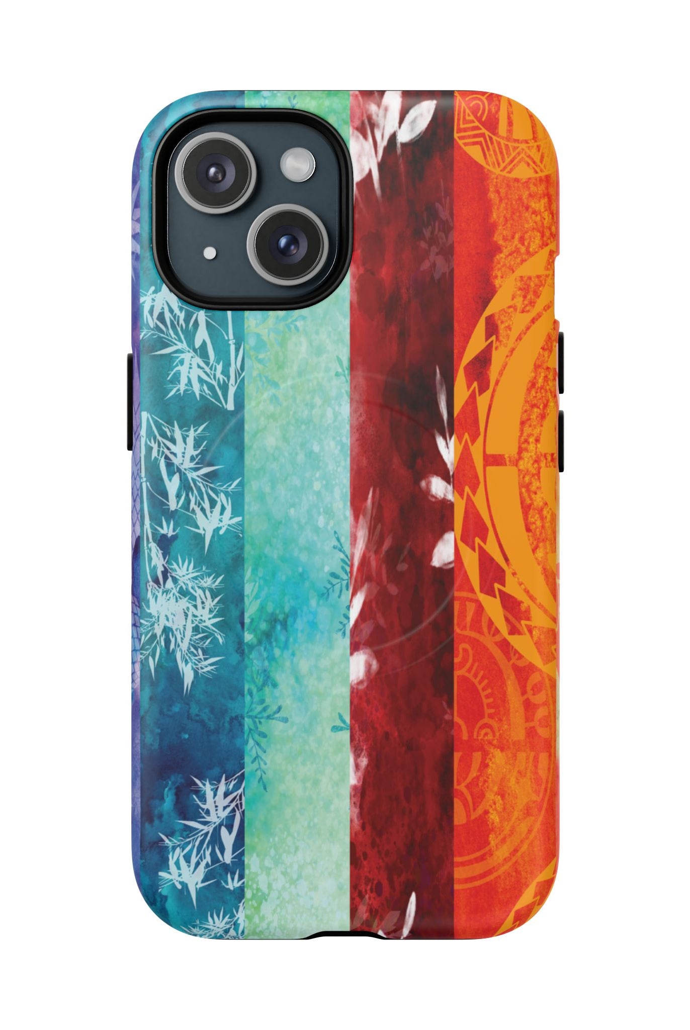 Island Vibes MagSafe iPhone Case iPhone 15 Matte - Hawaiian Colorful Tropical Floral Design - The Local Banyan
