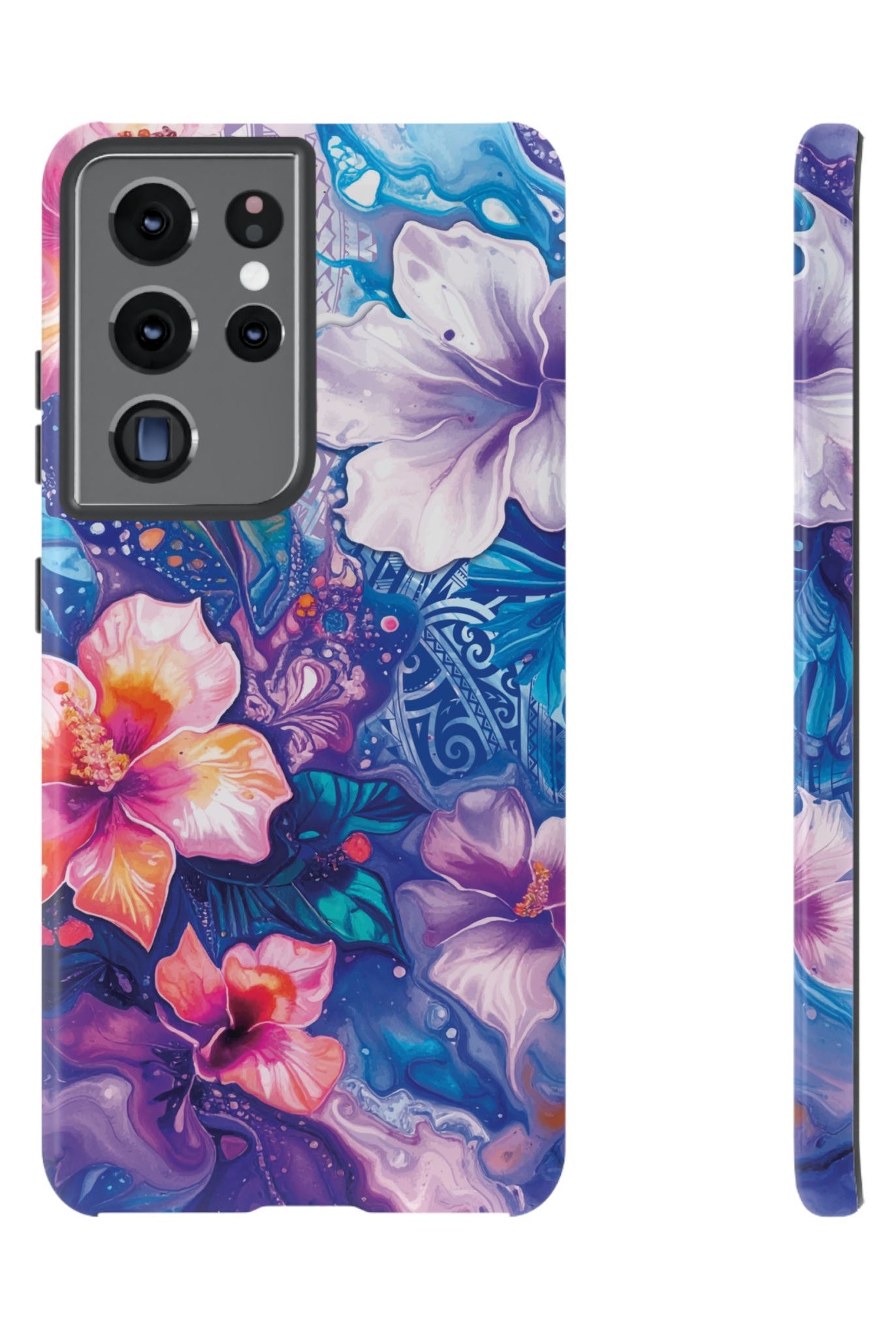Aloha Wai Tough Samsung Galaxy Case Samsung Galaxy S21 Ultra Glossy - Hawaiian Aloha Tropical Floral Design - The Local Banyan